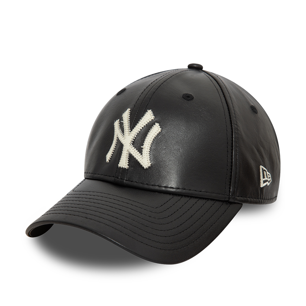 New York Yankees MLB Leather Black 9FORTY Adjustable Cap