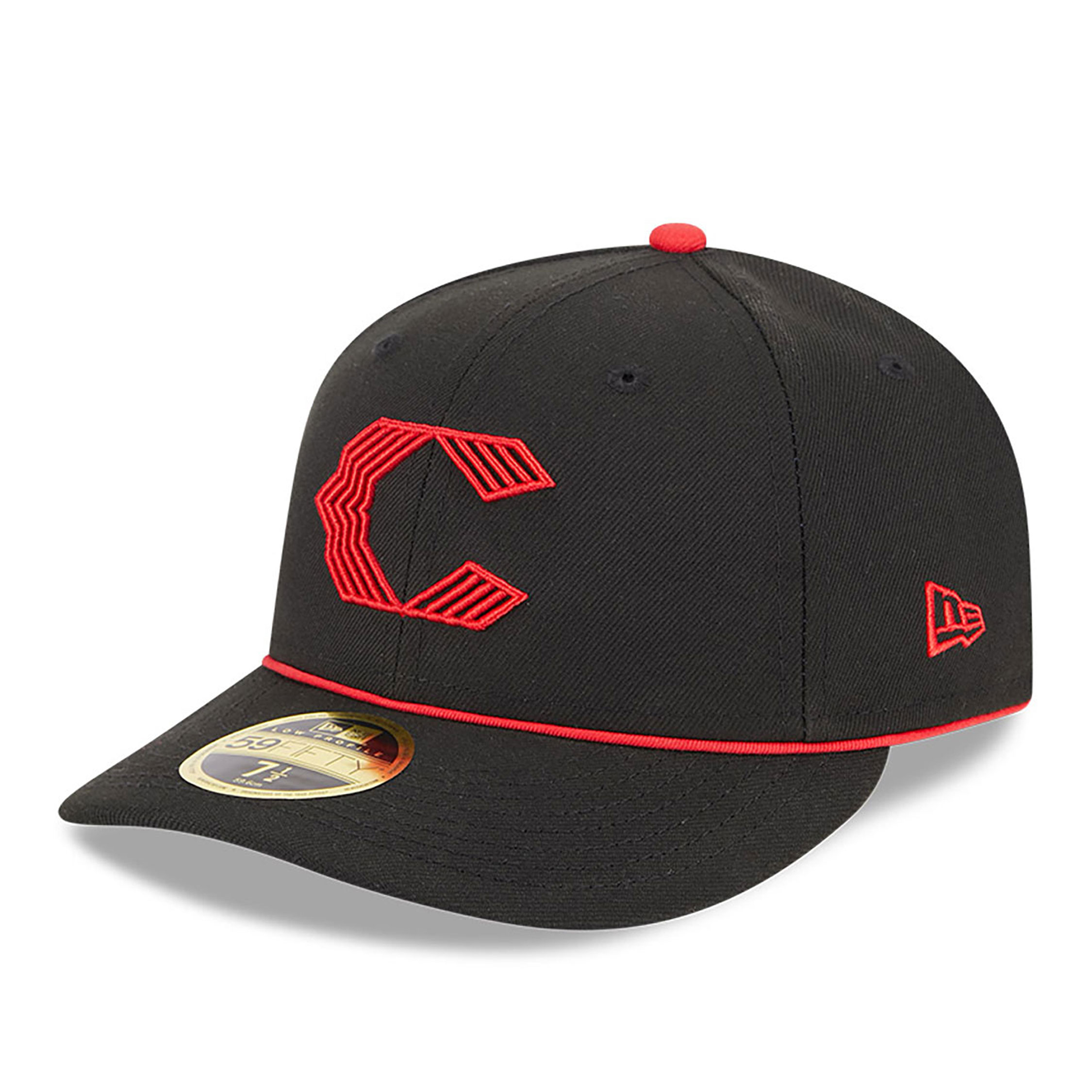 Cincinnati Reds MLB City Connect 2024 Black Low Profile 59FIFTY Fitted Cap