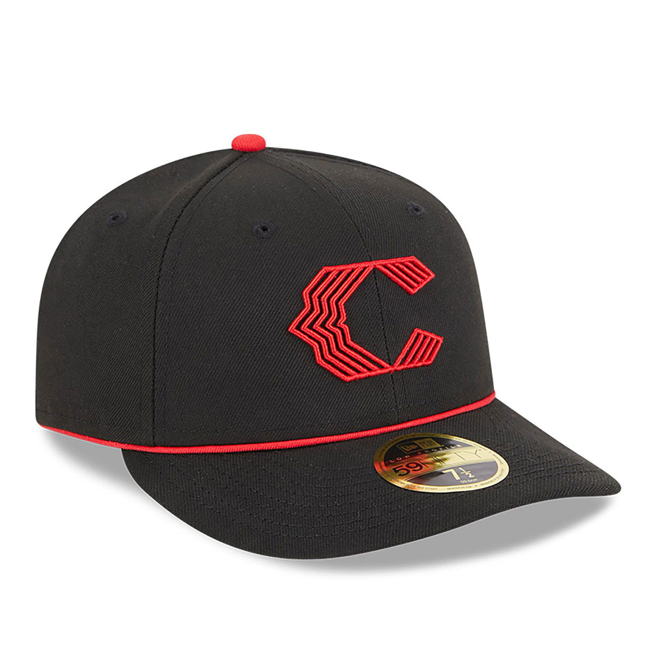 Cincinnati Reds MLB City Connect 2024 Black Low Profile 59FIFTY Fitted Cap