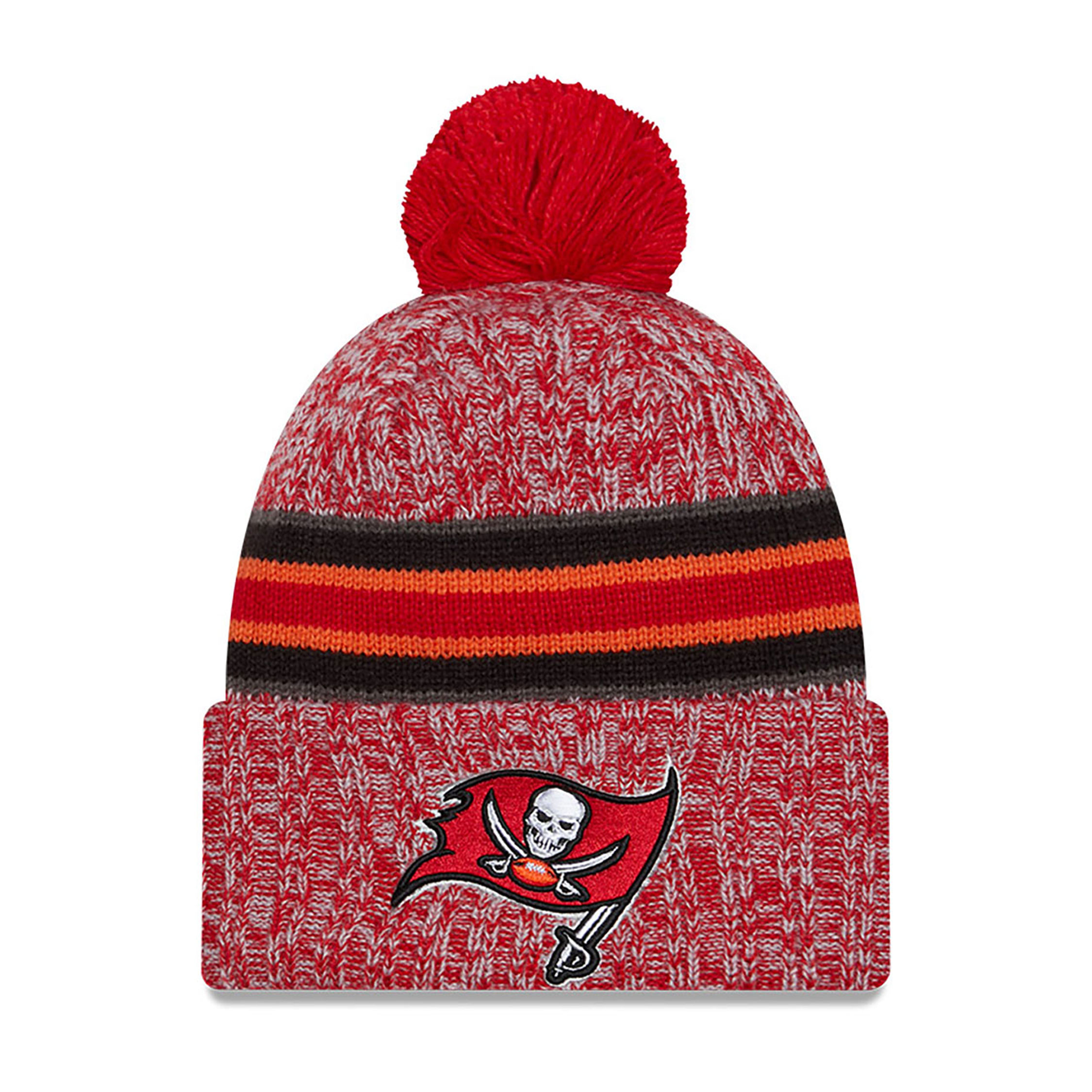 Tampa Bay Buccaneers NFL Sideline 2023 Red Bobble Knit Hat