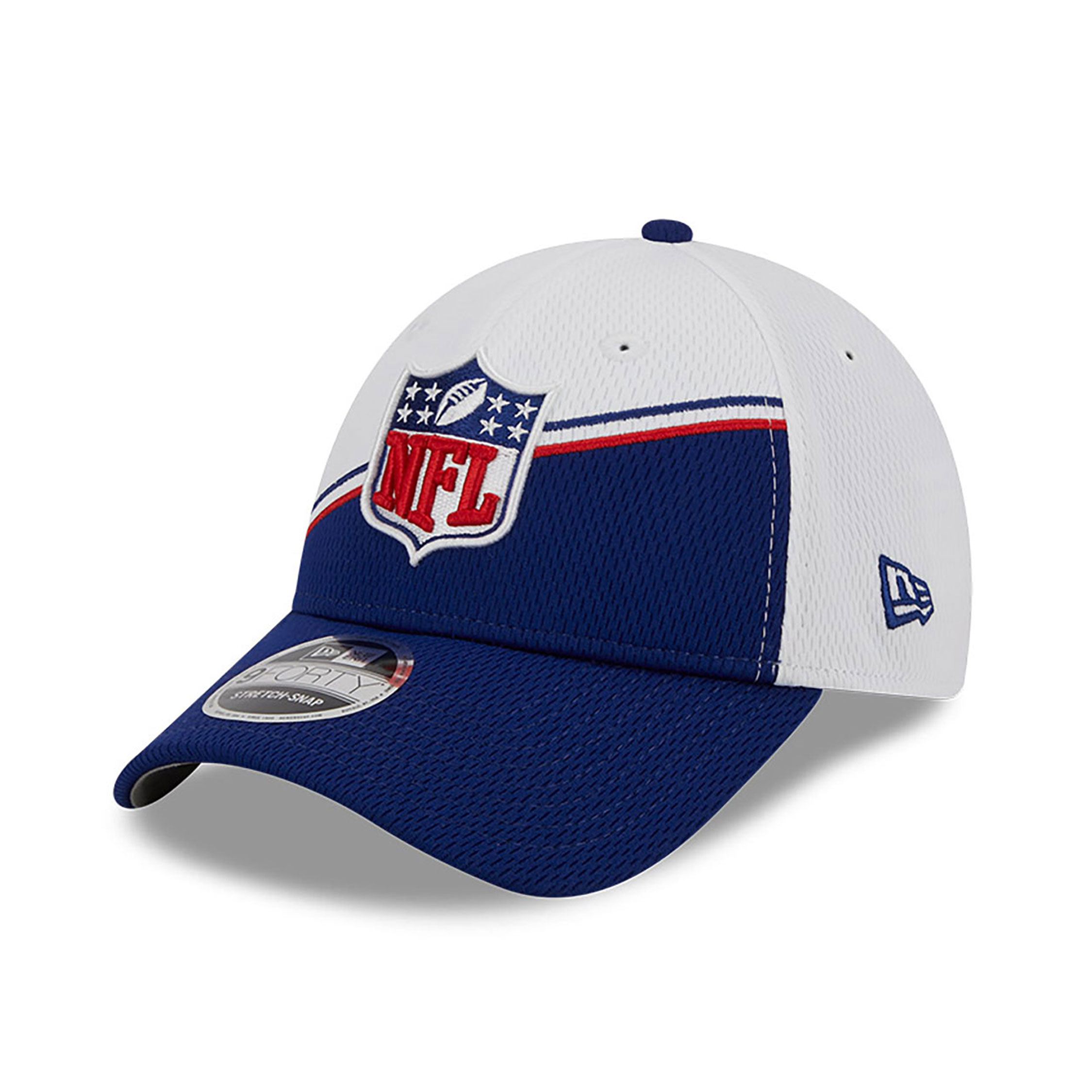 NFL Logo Sideline 2023 White 9FORTY Stretch Snap Cap