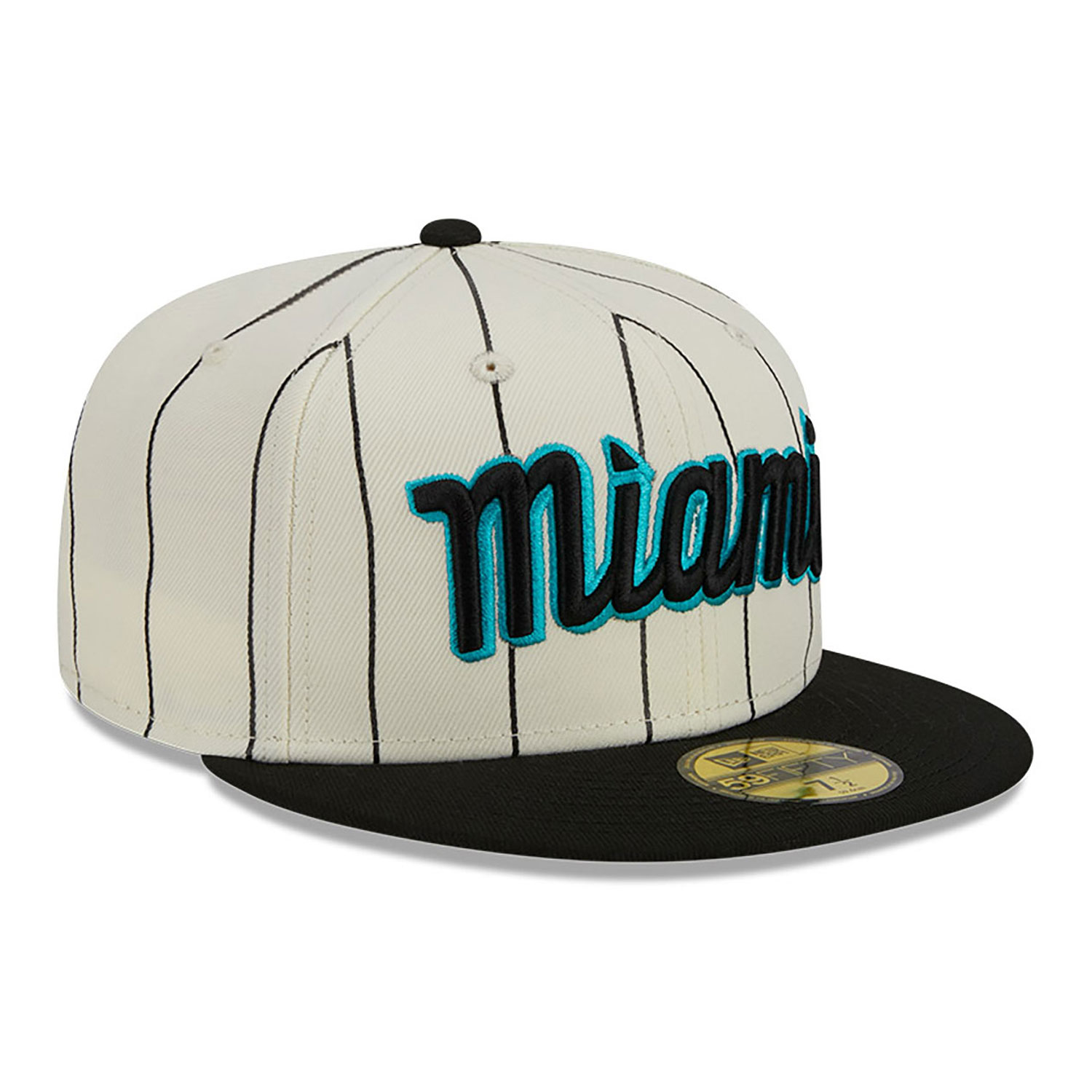 Miami Marlins City Signature Chrome White 59FIFTY Fitted Cap