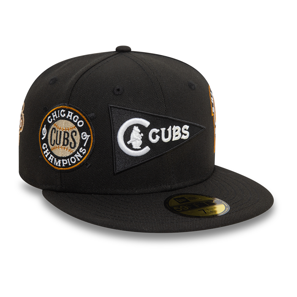 Chicago Cubs MLB Cooperstown Black 59FIFTY Fitted Cap