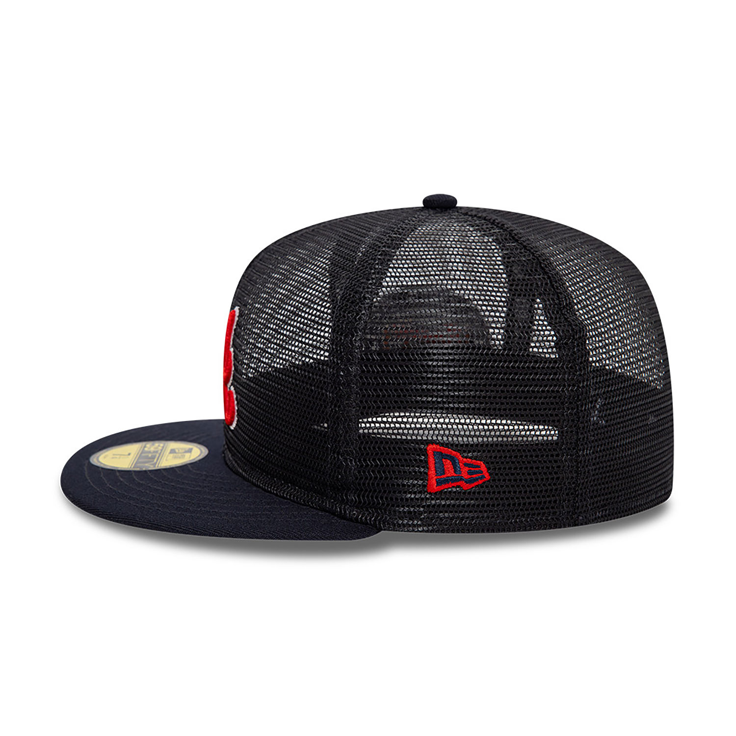 Atlanta Braves MLB Mesh Patch Navy 59FIFTY Fitted Cap