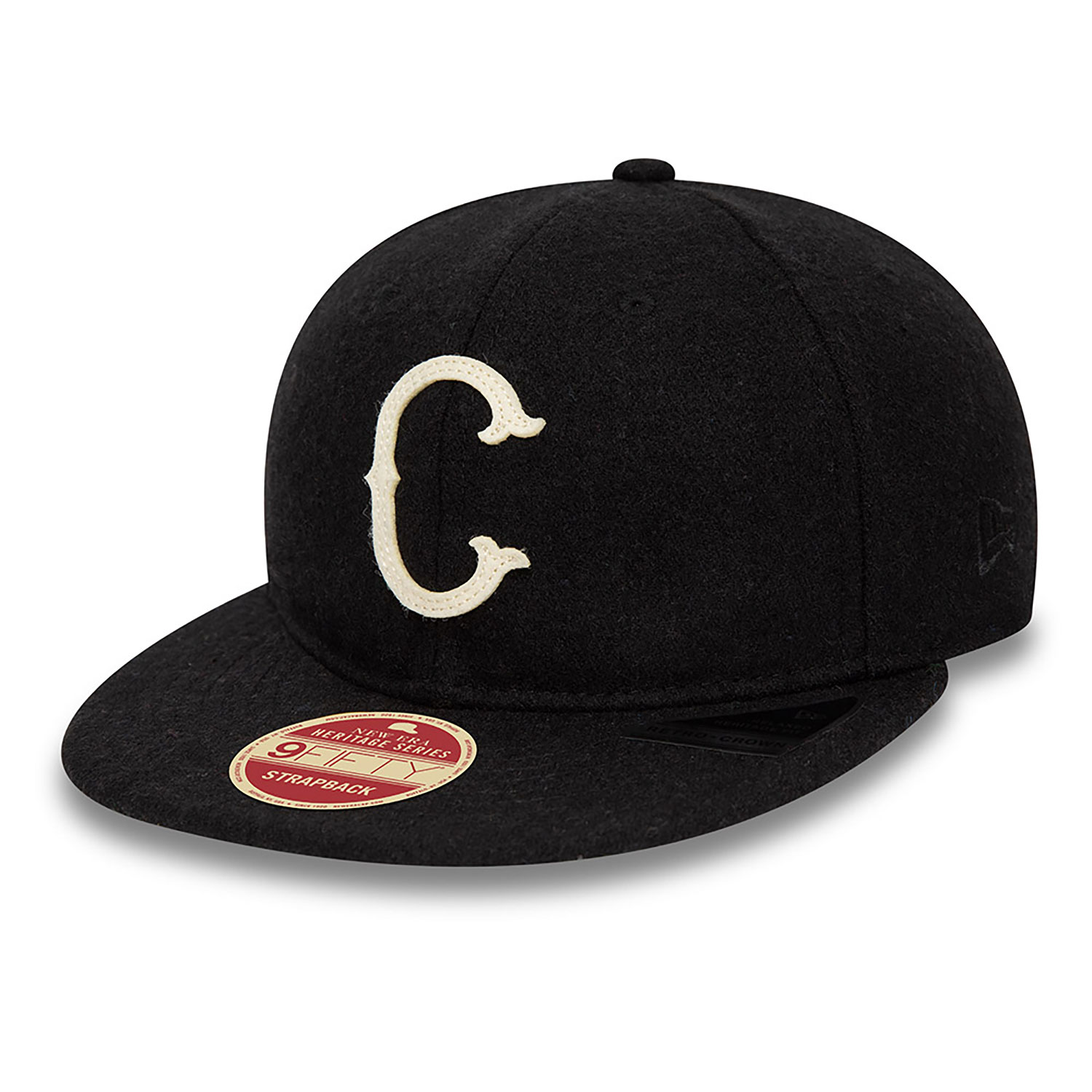 Chicago White Sox Heritage Series Black Retro Crown 9FIFTY Strapback Cap
