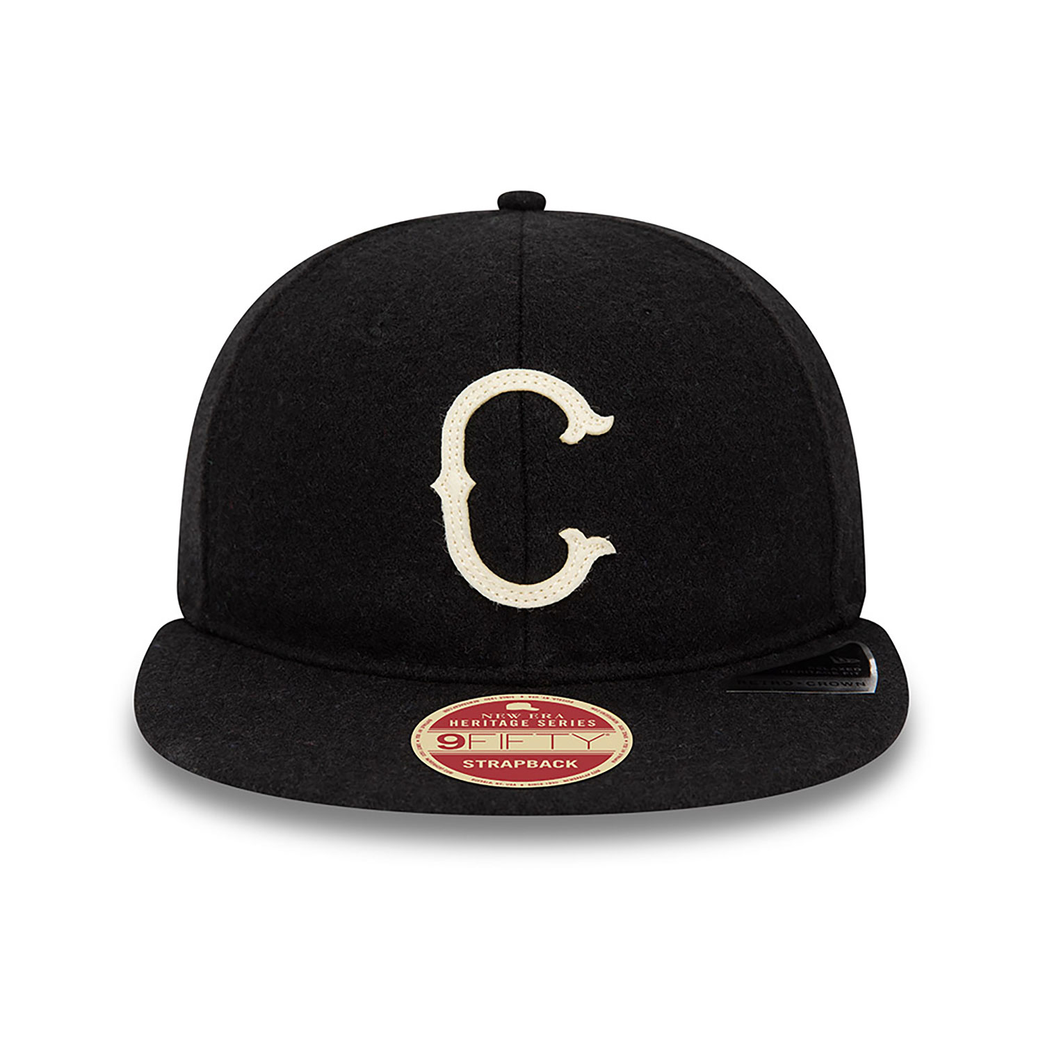 Chicago White Sox Heritage Series Black Retro Crown 9FIFTY Strapback Cap