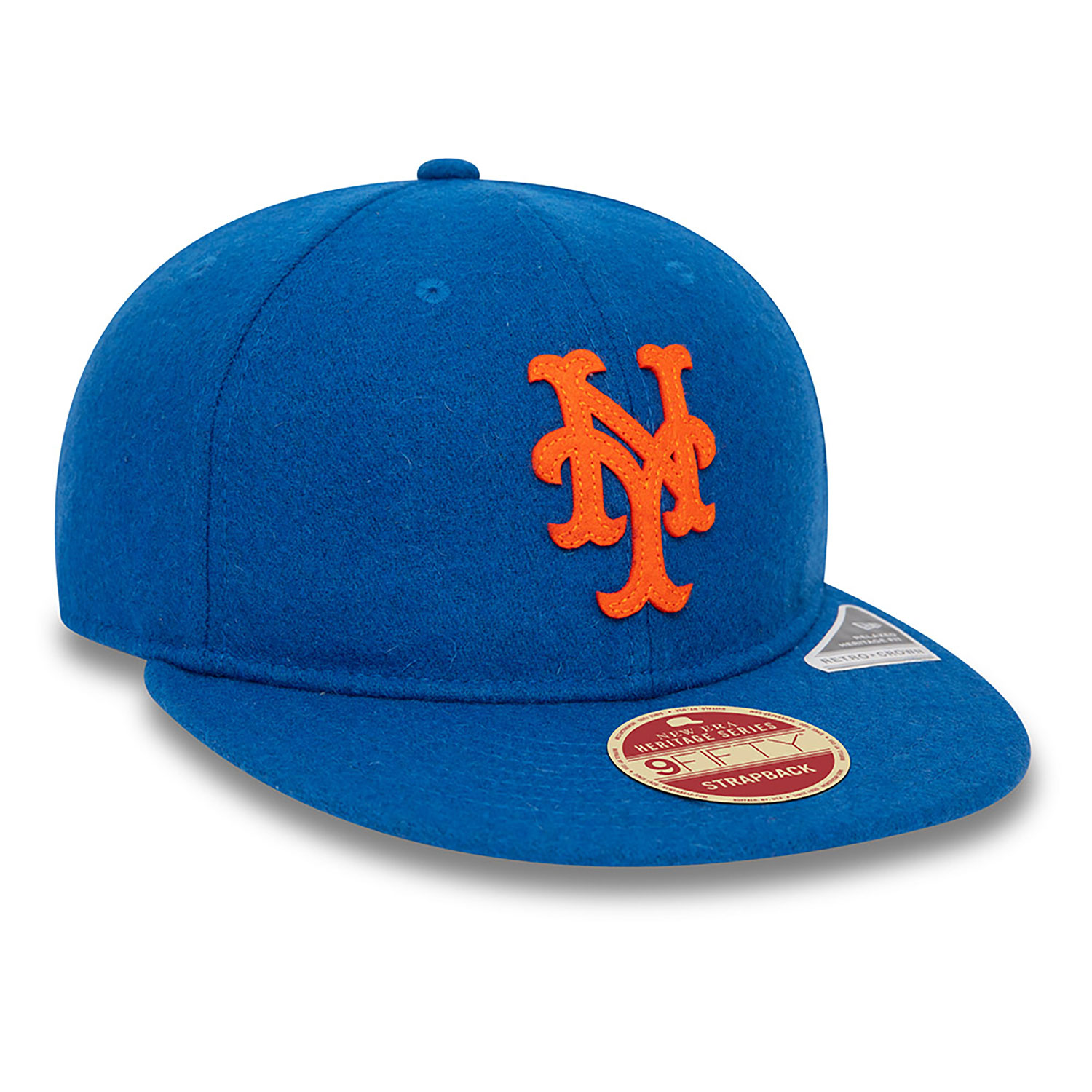 New York Mets Heritage Series Blue Retro Crown 9FIFTY Strapback Cap