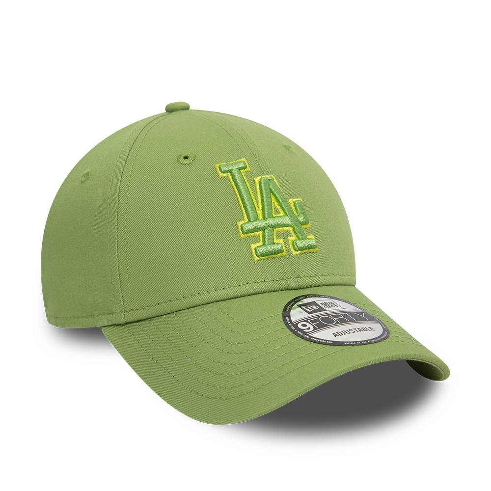 LA Dodgers MLB Team Outline Green 9FORTY Adjustable Cap