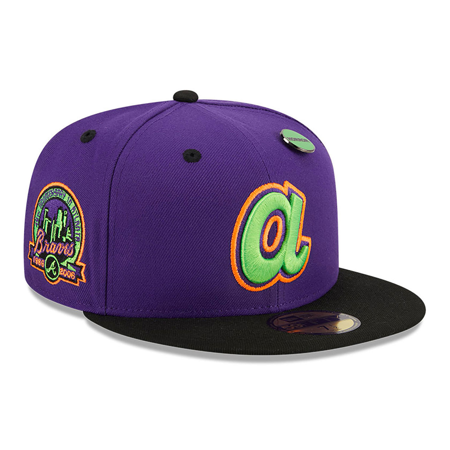 Atlanta Braves Trick Or Treat Purple 59FIFTY Fitted Cap