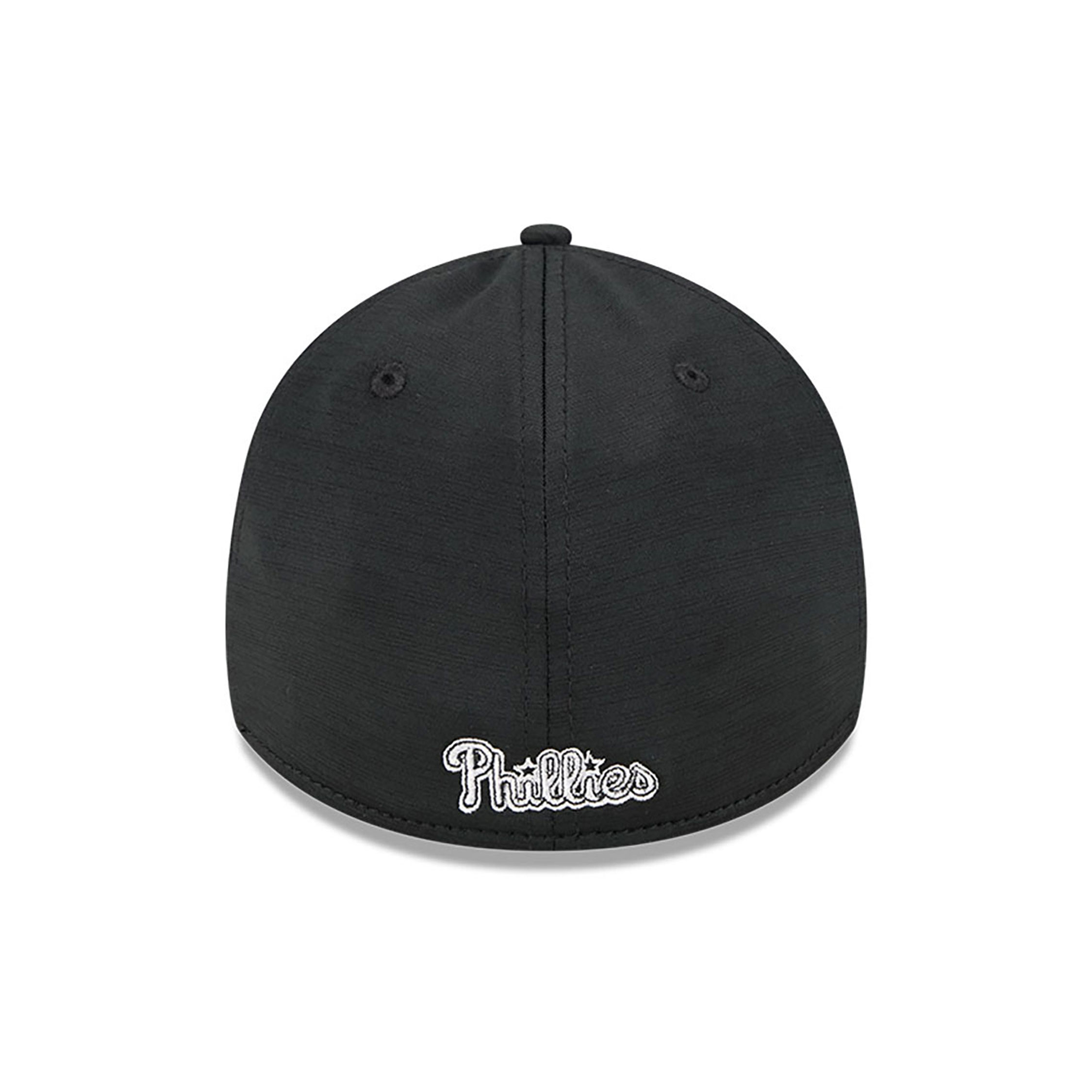 Philadelphia Phillies Clubhouse Black 39THIRTY Stretch Fit Cap
