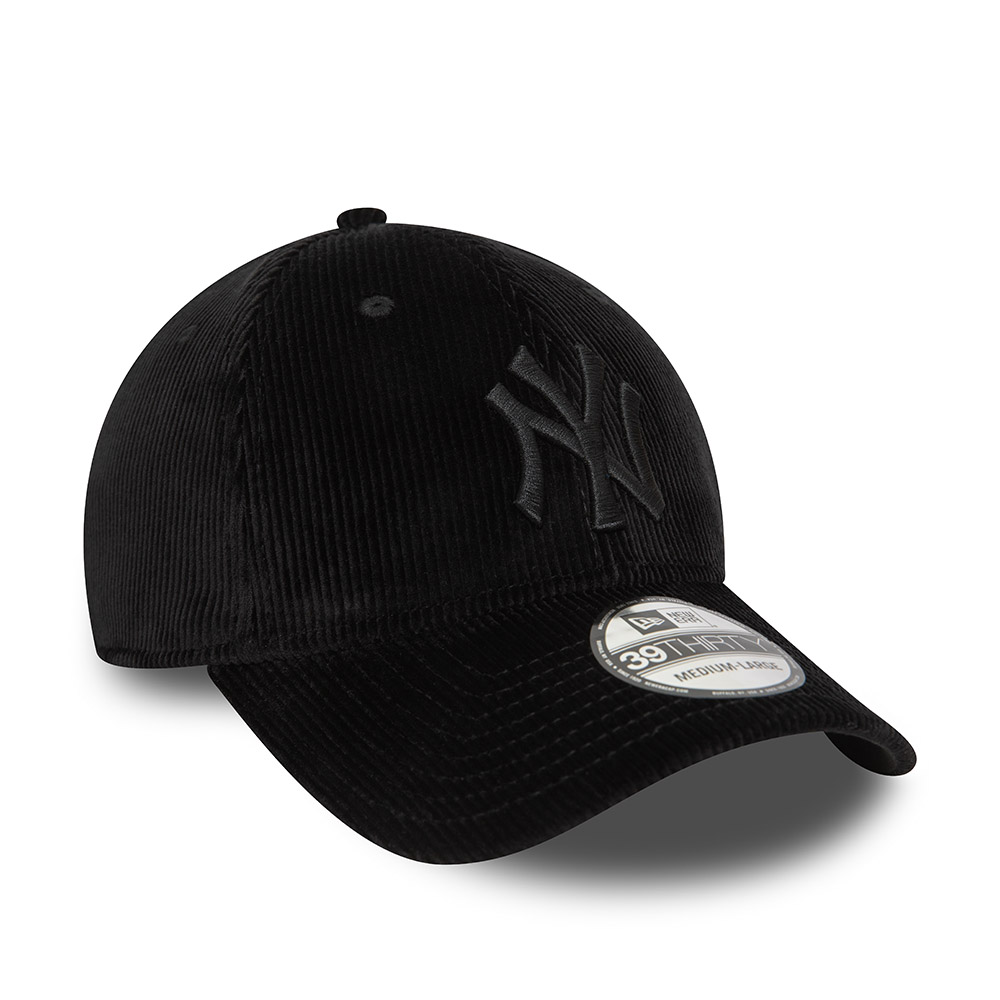 New York Yankees Wide Cord Black 39THIRTY Stretch Fit Cap