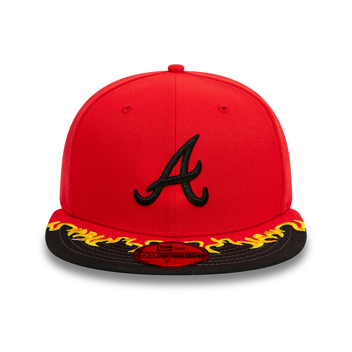 Atlanta Braves MLB Flame Visor Red 59FIFTY Fitted Cap