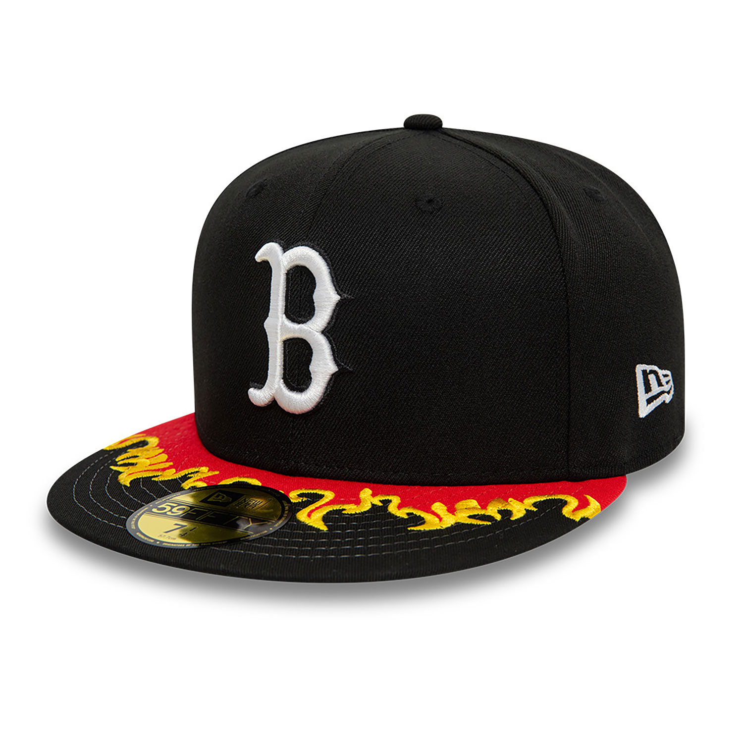 Boston Red Sox MLB Flame Visor Black 59FIFTY Fitted Cap