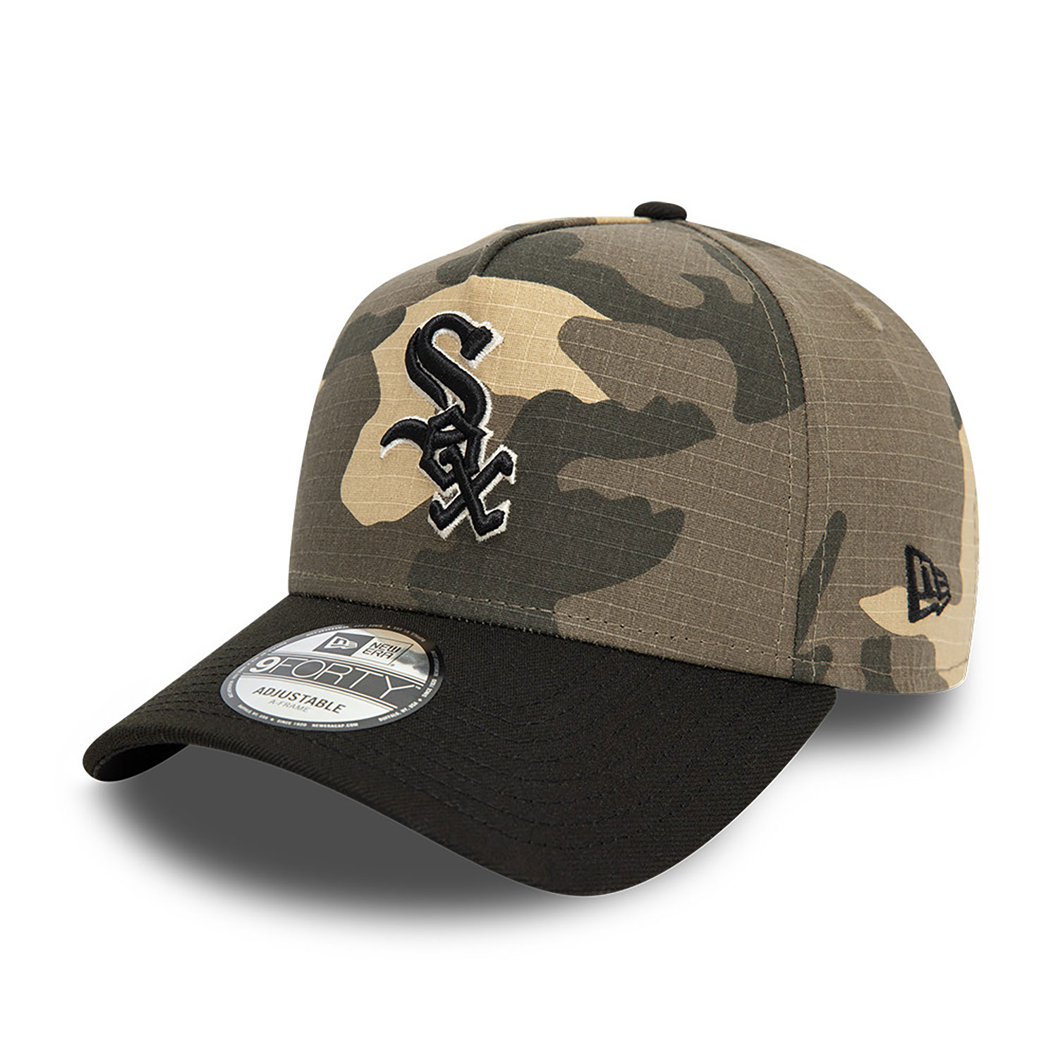 Chicago White Sox Camo Crown All Over Print Green 9FORTY Adjustable A-Frame Cap