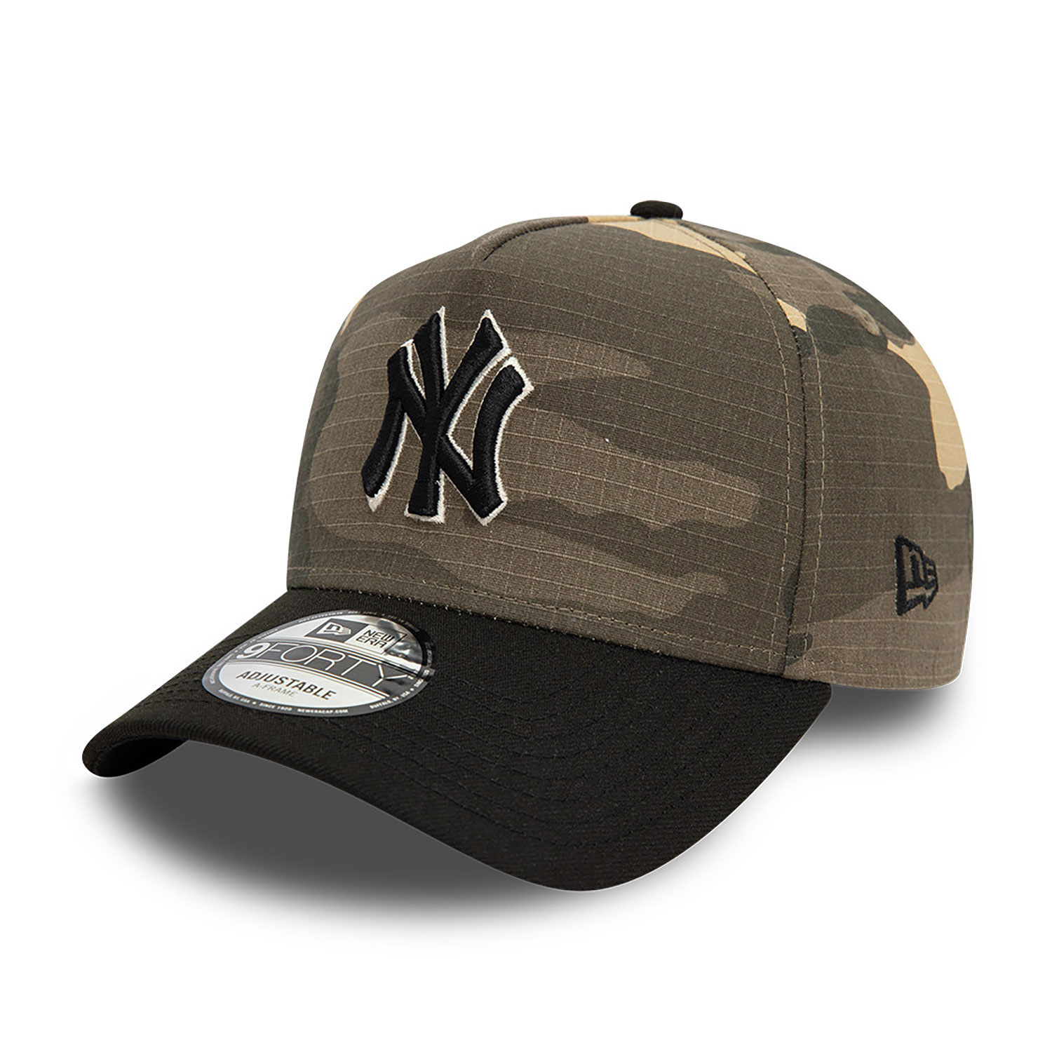 New York Yankees Camo Crown All Over Print Green 9FORTY Adjustable A-Frame Cap