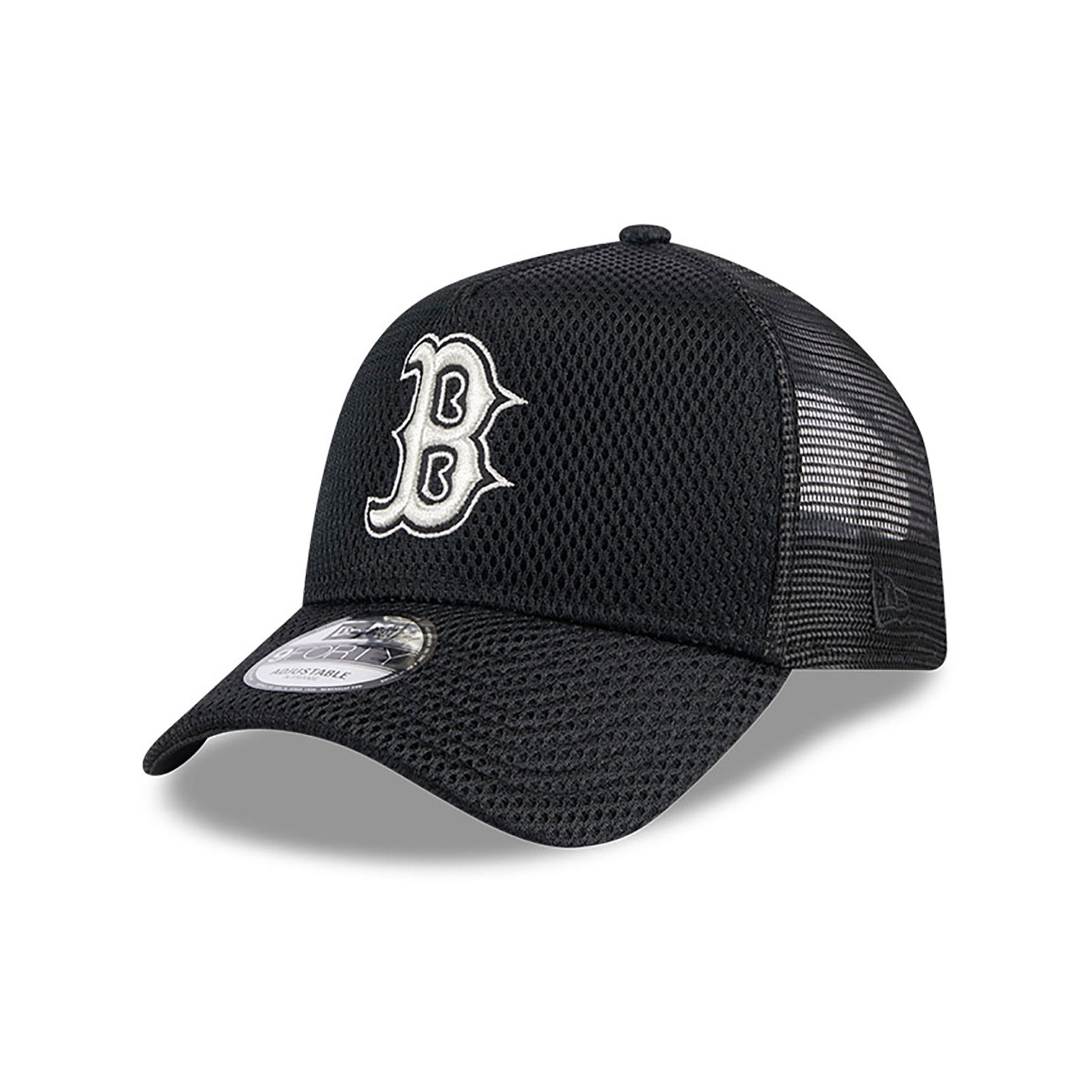 Boston Red Sox City Mesh Black 9FORTY A-Frame Adjustable Trucker Cap