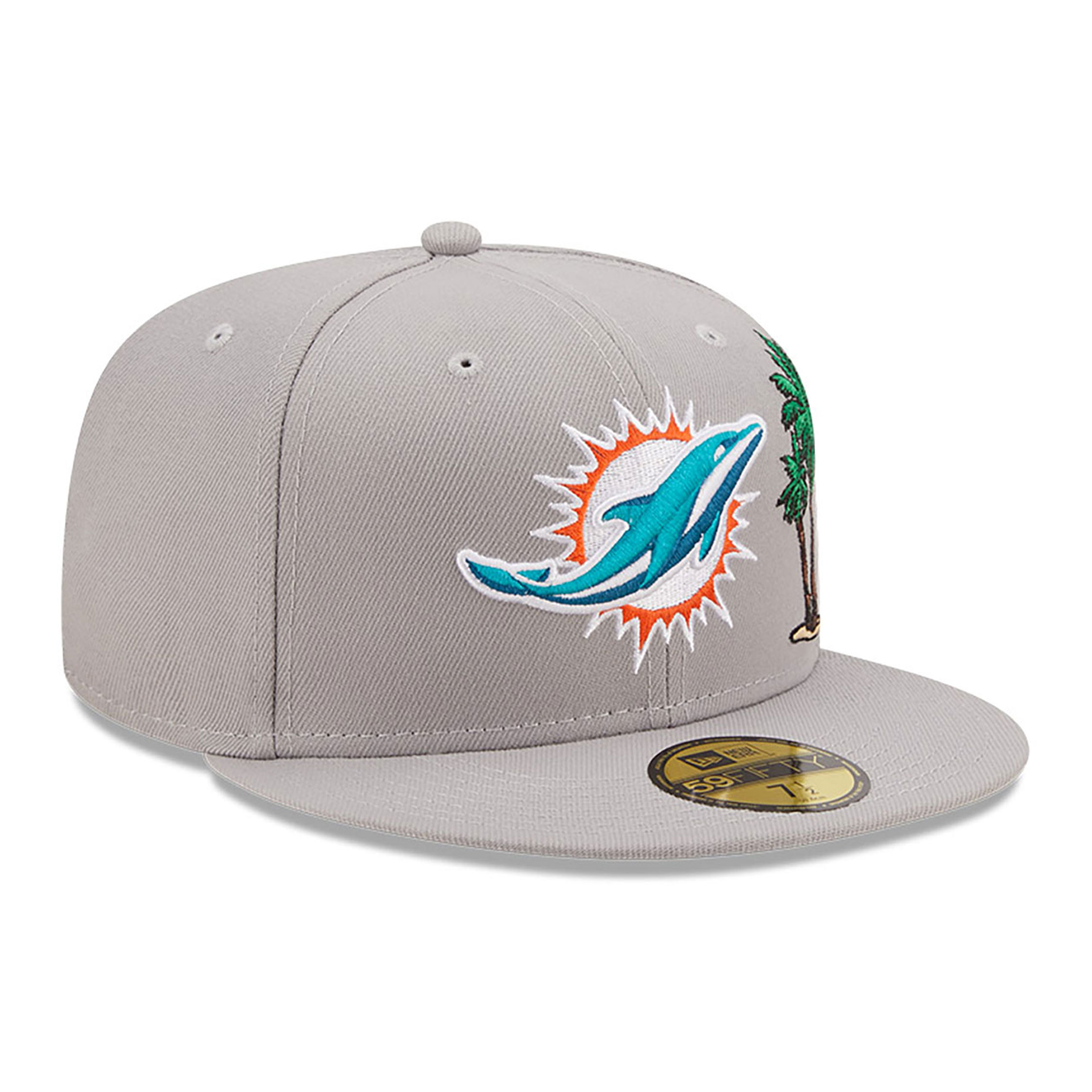 Miami Dolphins NFL Treasure Island Grey 59FIFTY Fitted Cap