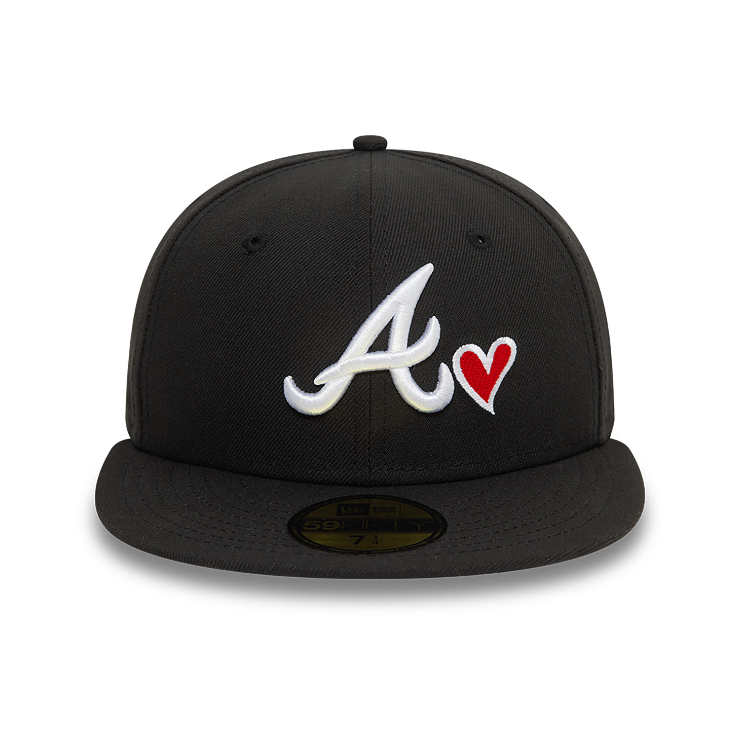 Atlanta Braves MLB Team Heart 2.0 Black 59FIFTY Fitted Cap