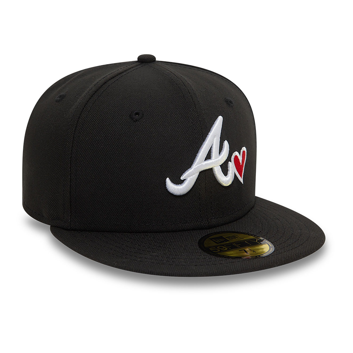 Atlanta Braves MLB Team Heart 2.0 Black 59FIFTY Fitted Cap