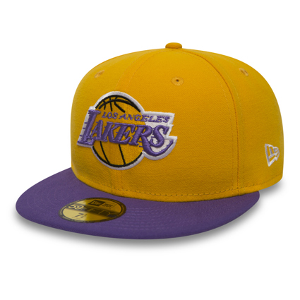  New Era LA Los Angeles Lakers 59FIFTY Logo Man Yellow