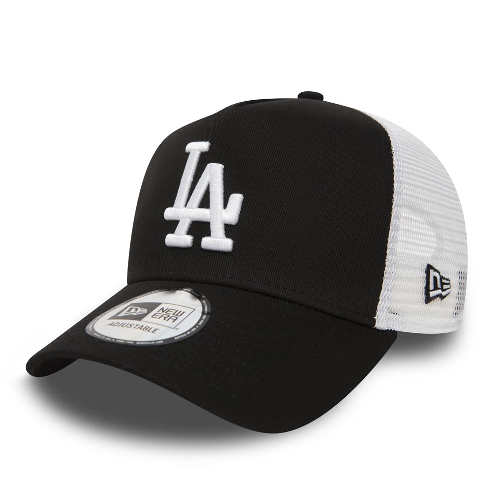 Official New Era LA Dodgers Black A-Frame Trucker Snapback Cap
