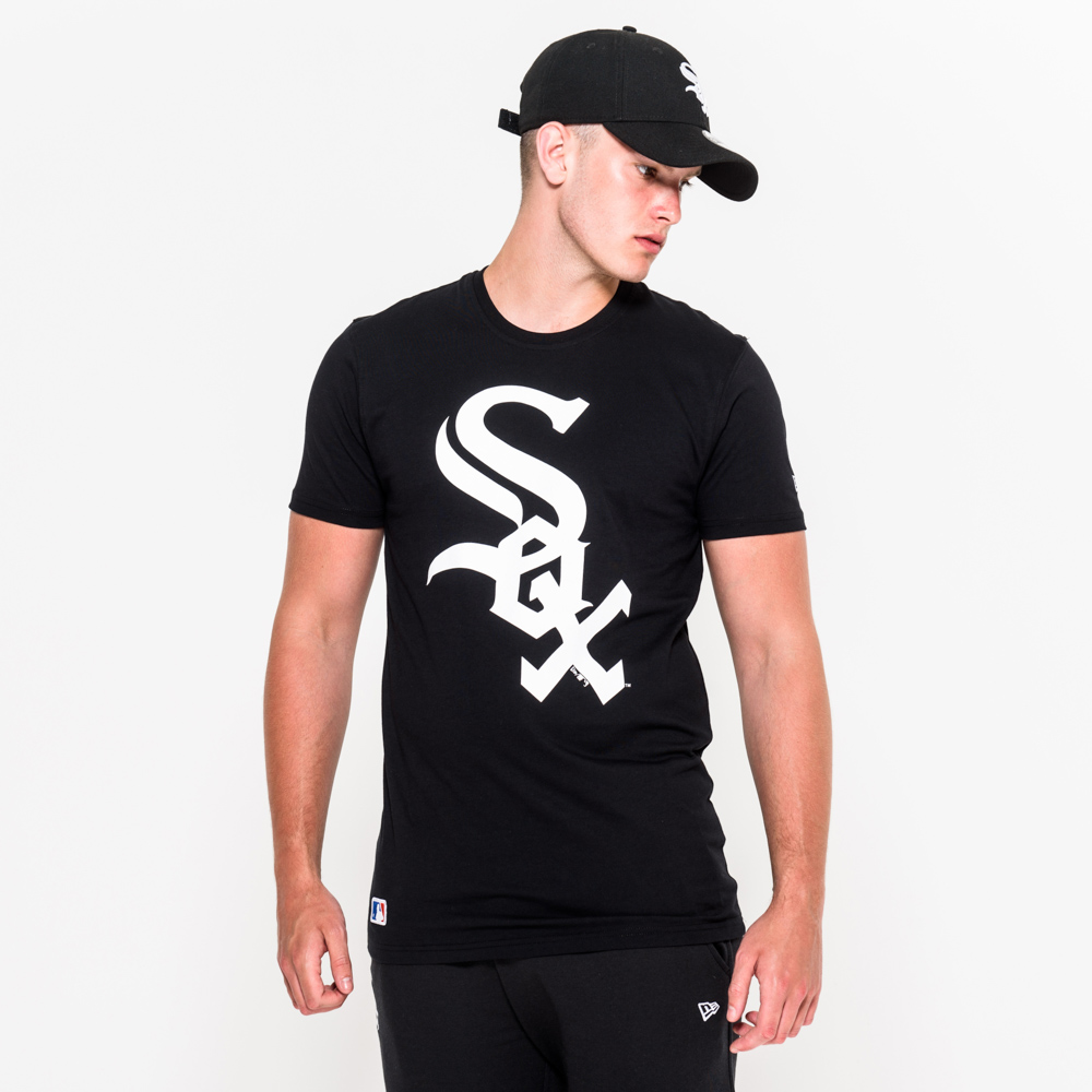 Official New Era Chicago White Sox MLB Logo Black T-Shirt 219_255