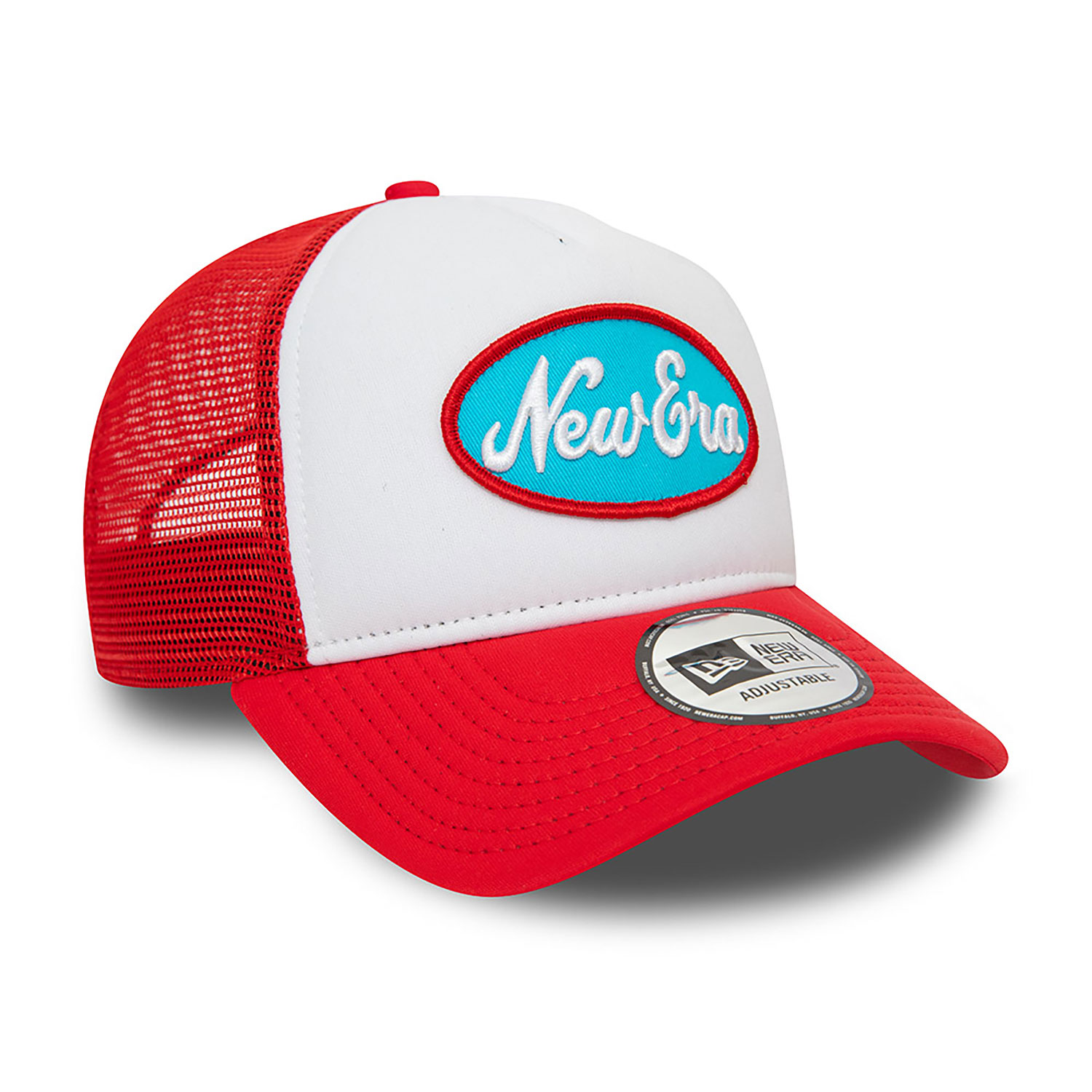 New Era Youth Red Oval Trucker Cap