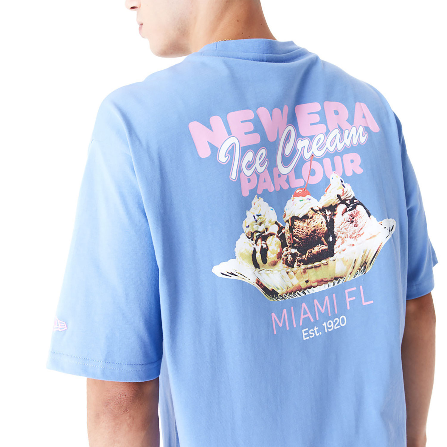 New Era Food Graphic Blue Oversized T-Shirt