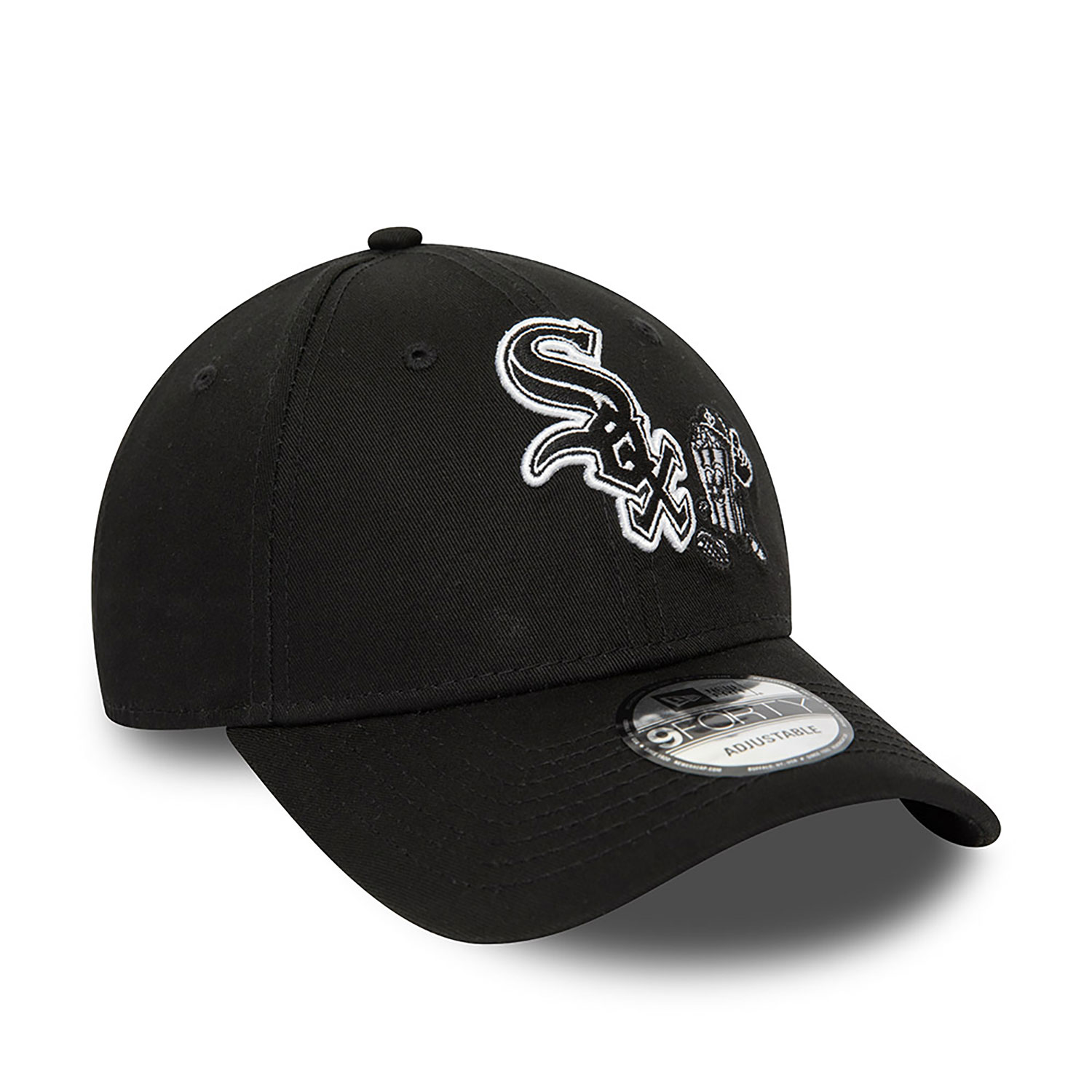 Chicago White Sox Food Character Black 9FORTY Adjustable Cap