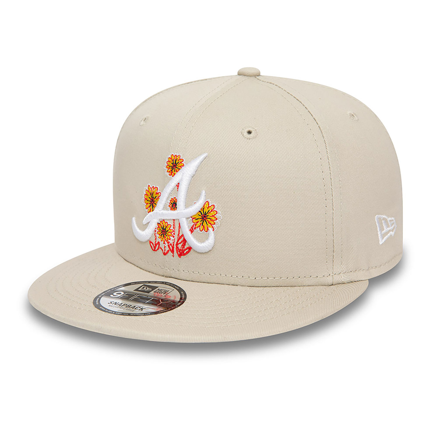 Atlanta Braves Flower Icon Stone 9FIFTY Adjustable Cap