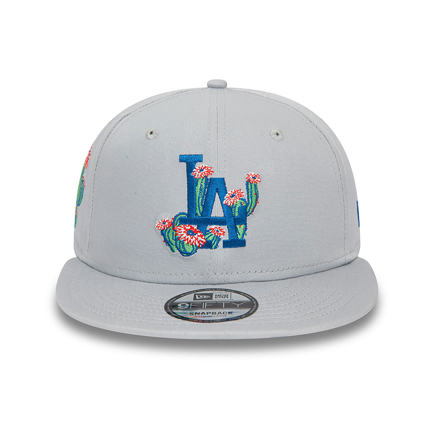 LA Dodgers Flower Icon Grey 9FIFTY Adjustable Cap