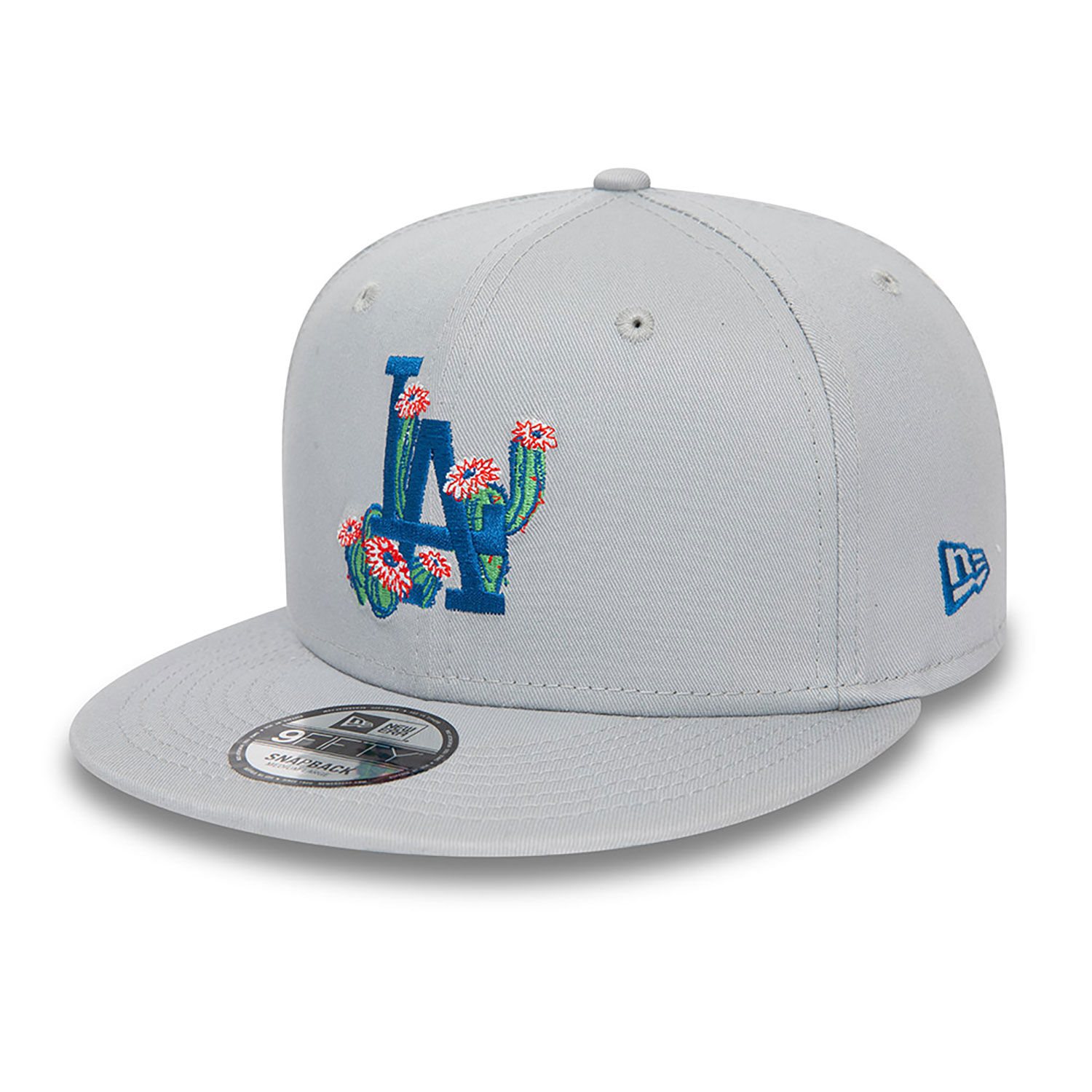 LA Dodgers Flower Icon Grey 9FIFTY Adjustable Cap