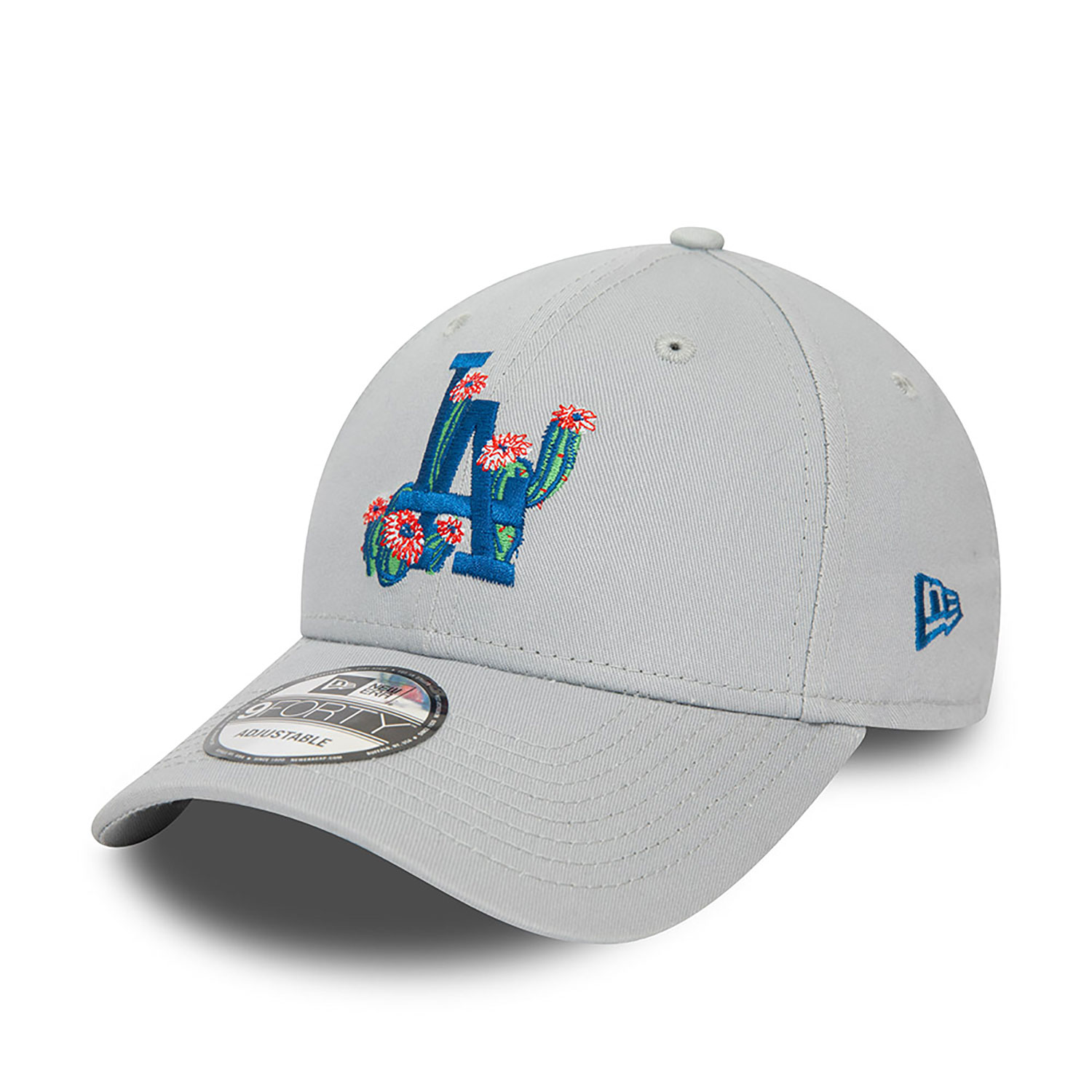 LA Dodgers Flower Icon Grey 9FORTY Adjustable Cap