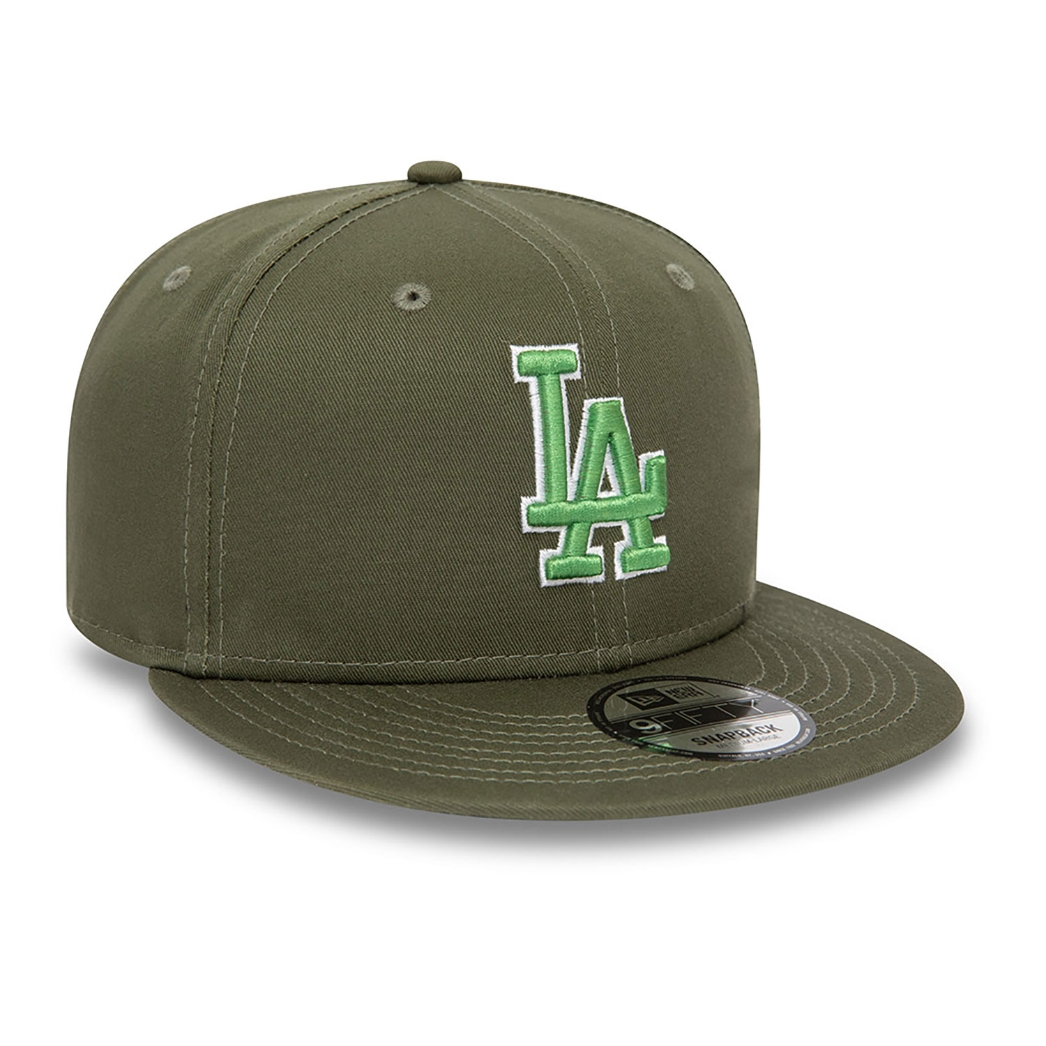 LA Dodgers MLB Outline Green 9FIFTY Adjustable Cap