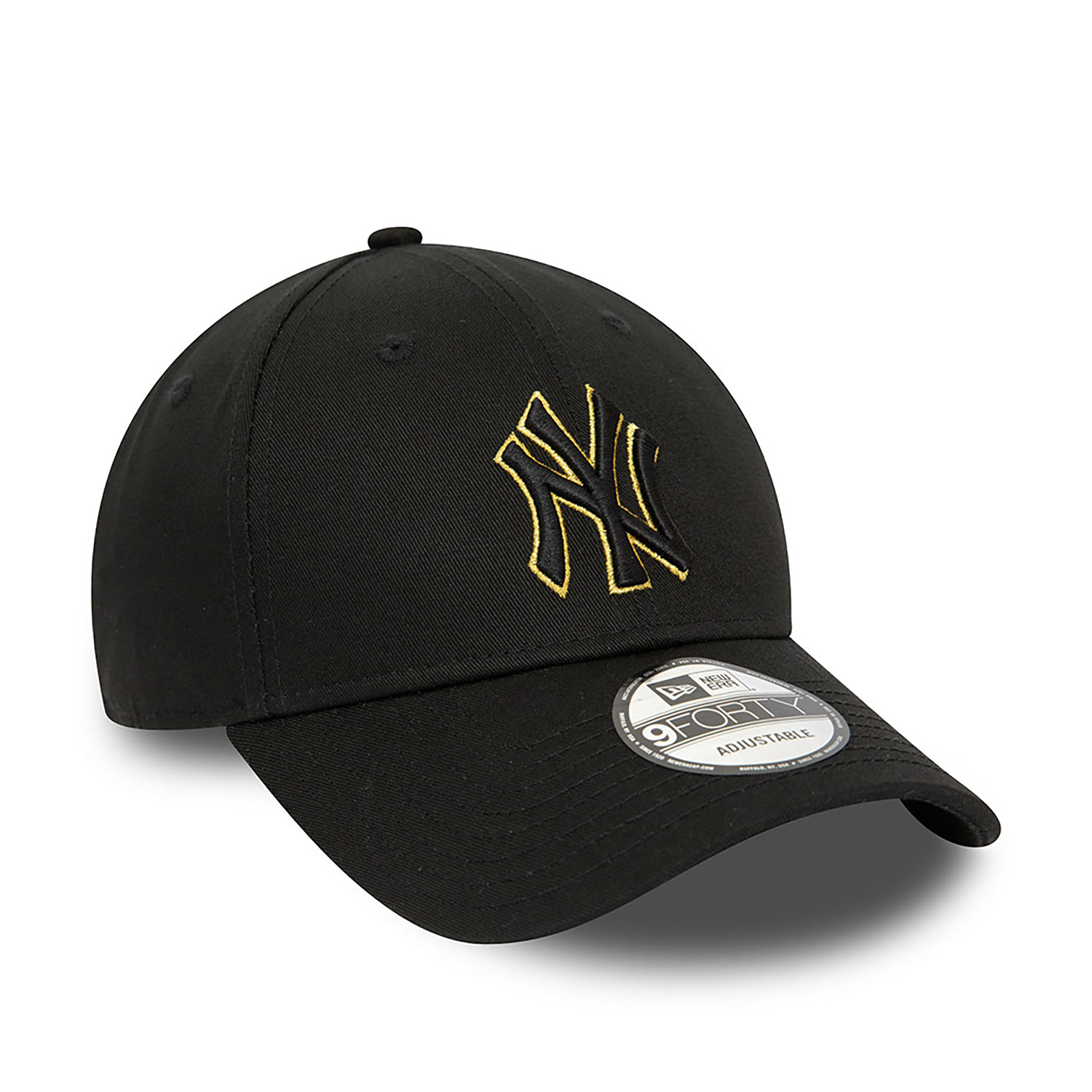 New York Yankees Metallic Outline Black 9FORTY Adjustable Cap