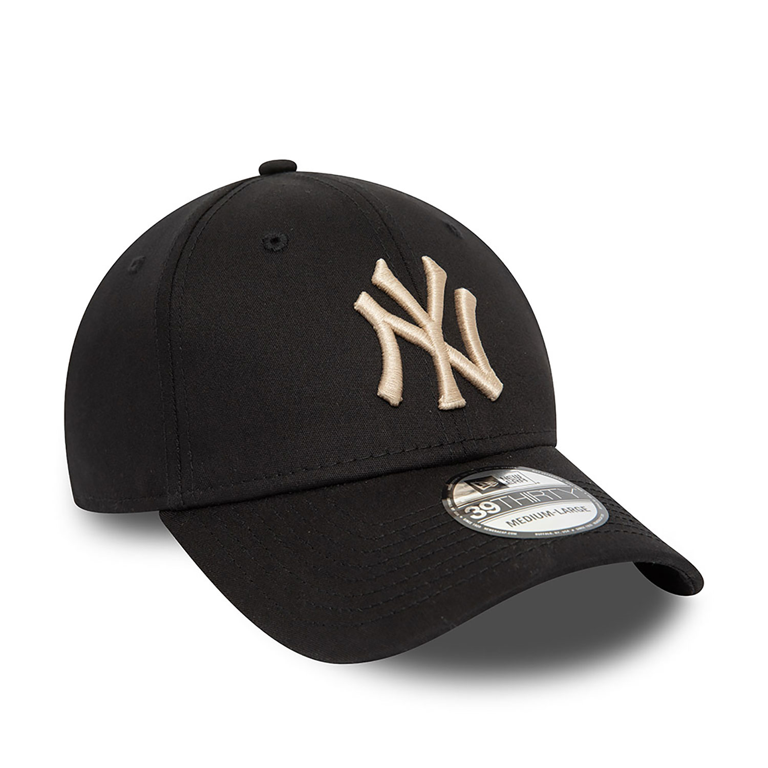 New York Yankees League Essential Black 39THIRTY Stretch Fit Cap