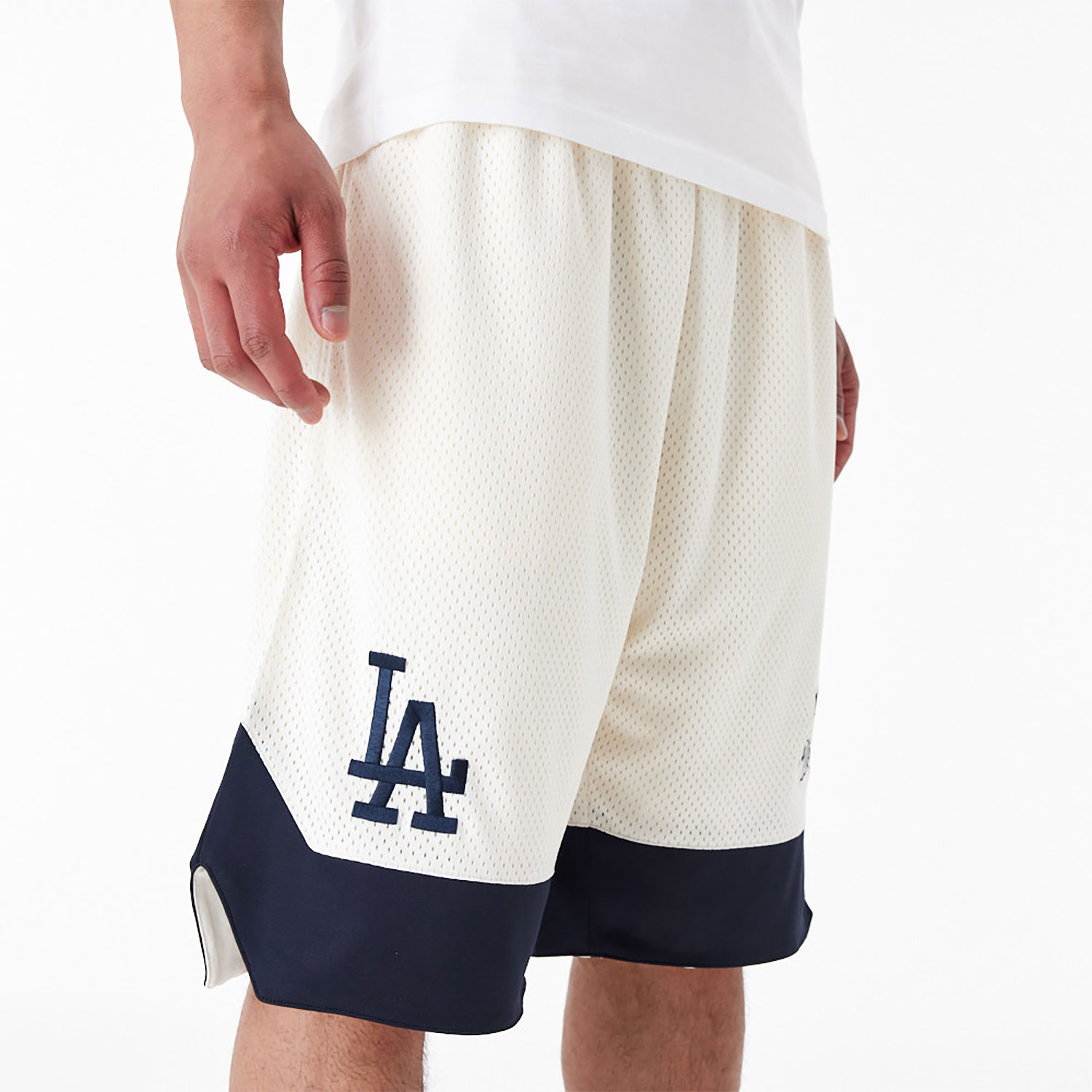 LA Dodgers MLB World Series Off White Mesh Shorts