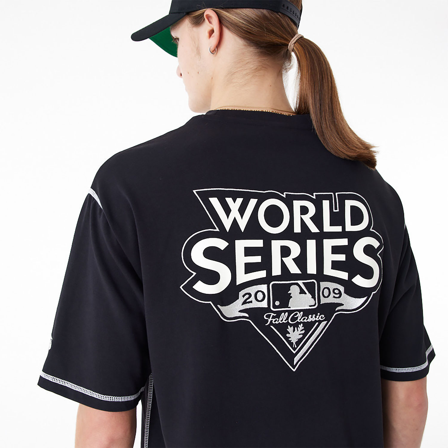 New York Yankees MLB World Series Black Oversized T-Shirt