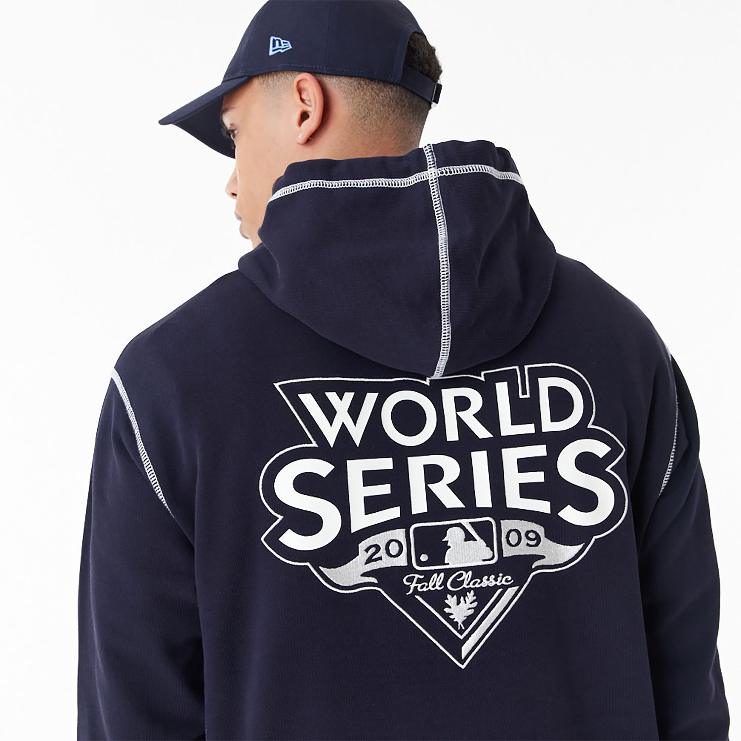 New York Yankees MLB World Series Navy Oversized Pullover Hoodie