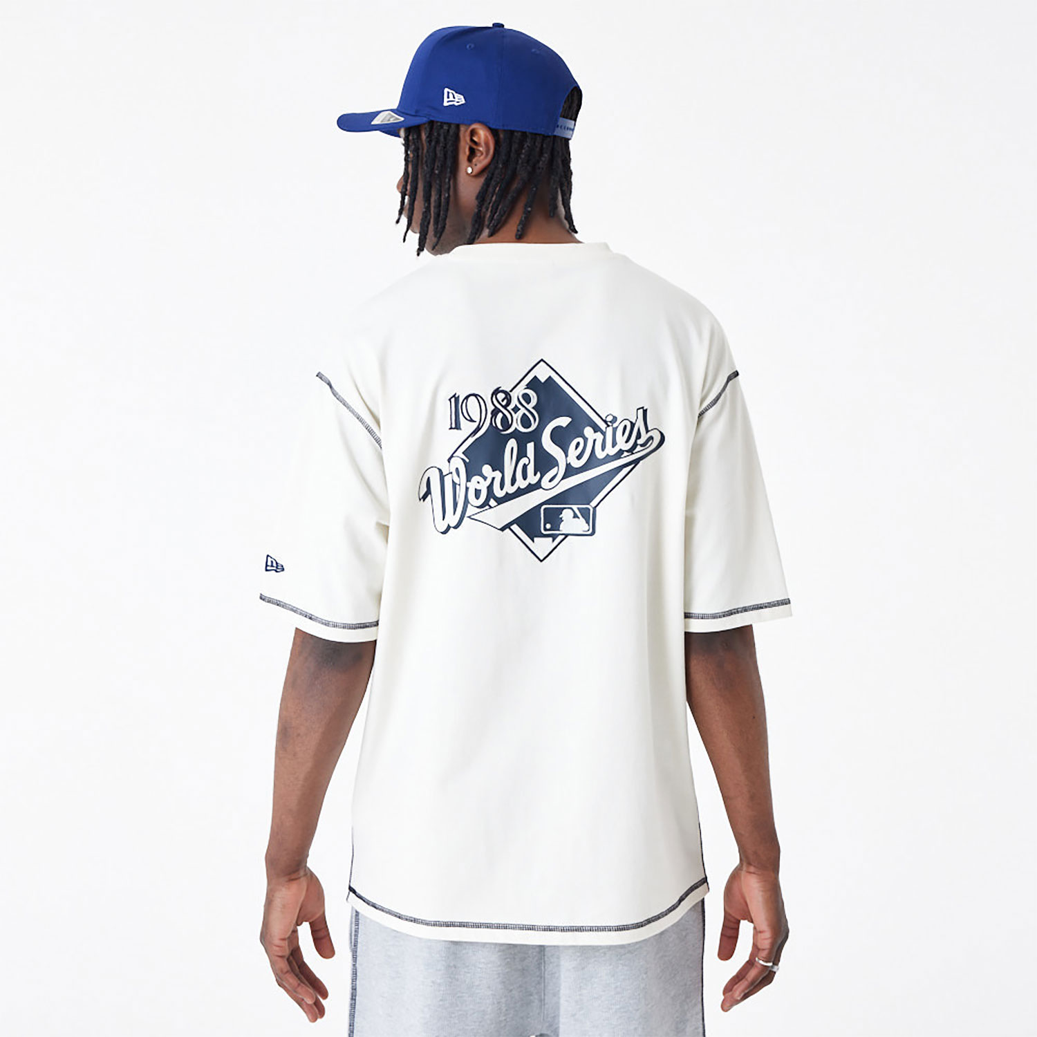 LA Dodgers MLB World Series Off White Oversized T-Shirt