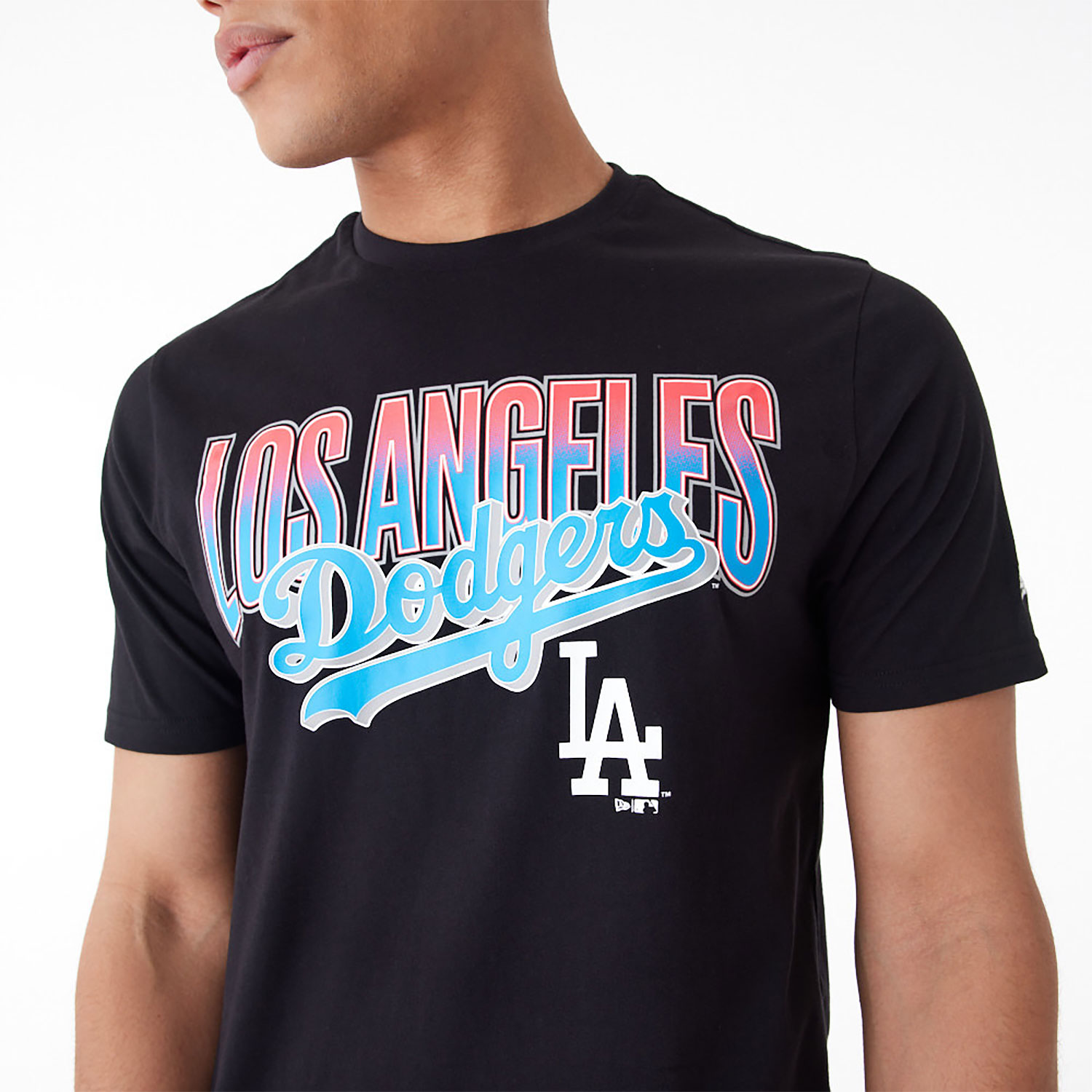 LA Dodgers MLB Gradient Graphic Black T-Shirt