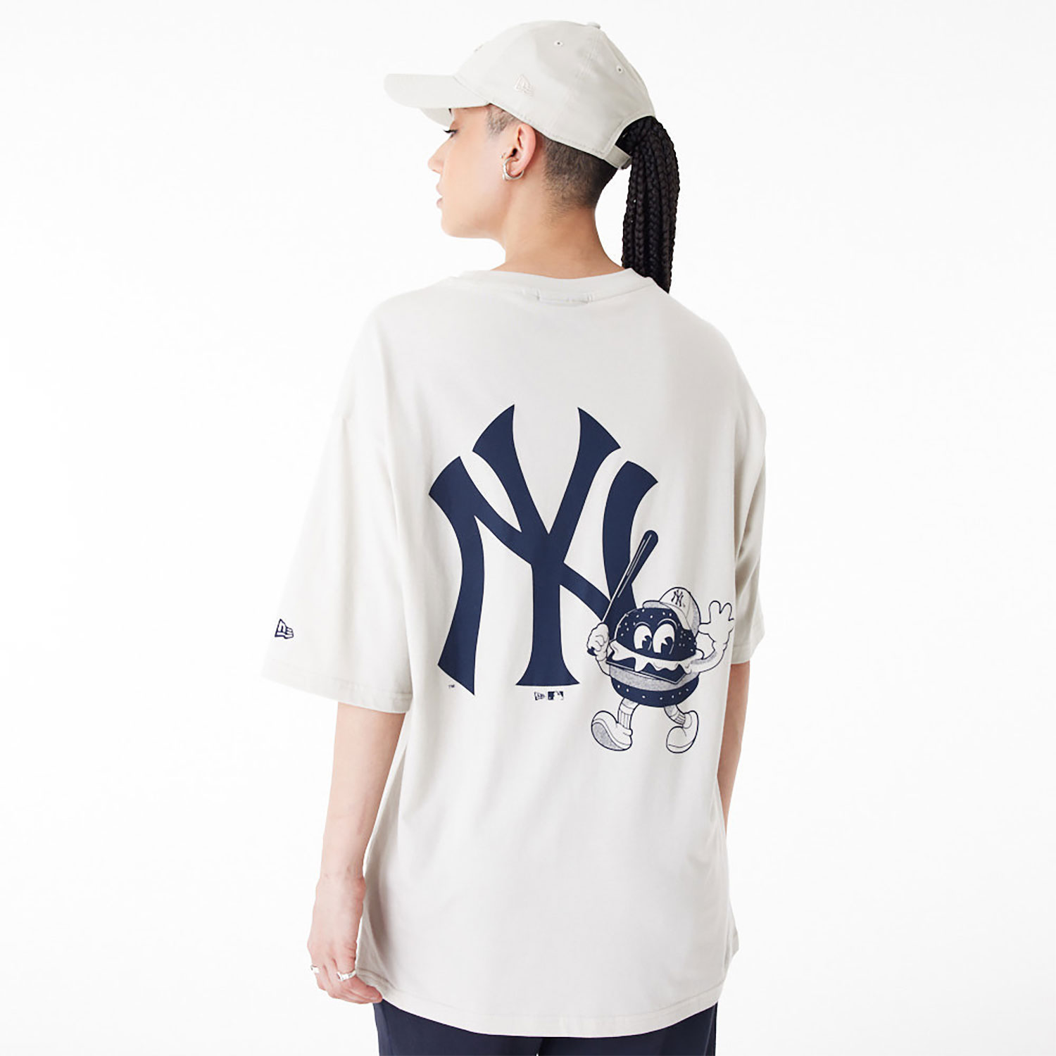 New York Yankees MLB Food Graphic Stone Oversized T-Shirt