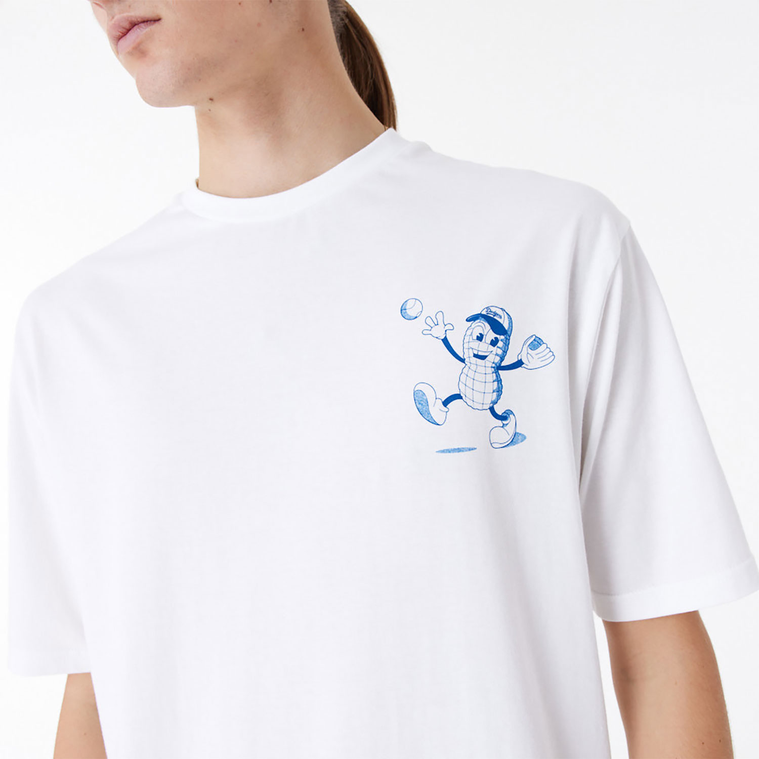 LA Dodgers MLB Food Graphic White Oversized T-Shirt