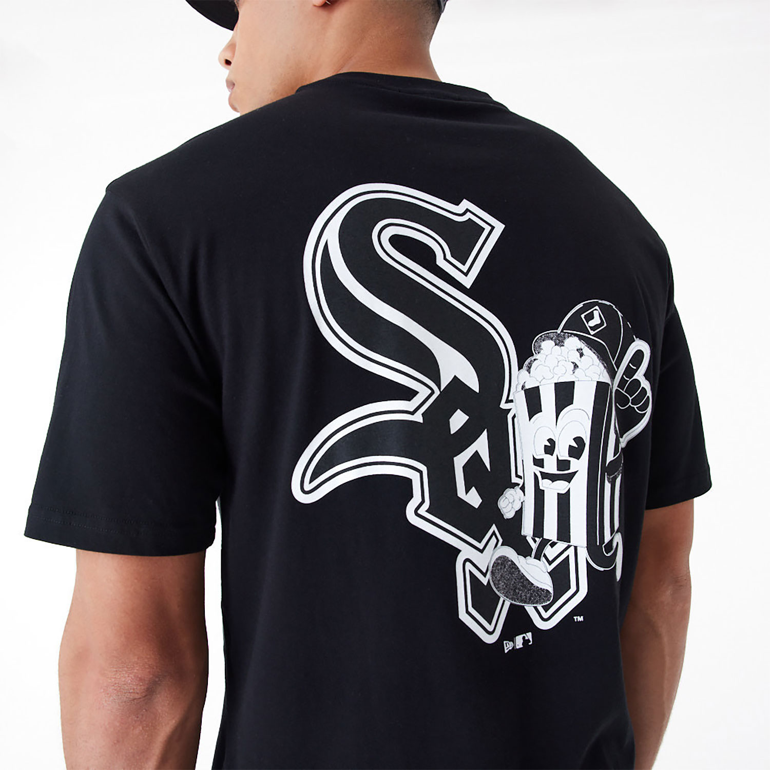 Chicago White Sox MLB Food Graphic Black Oversized T-Shirt