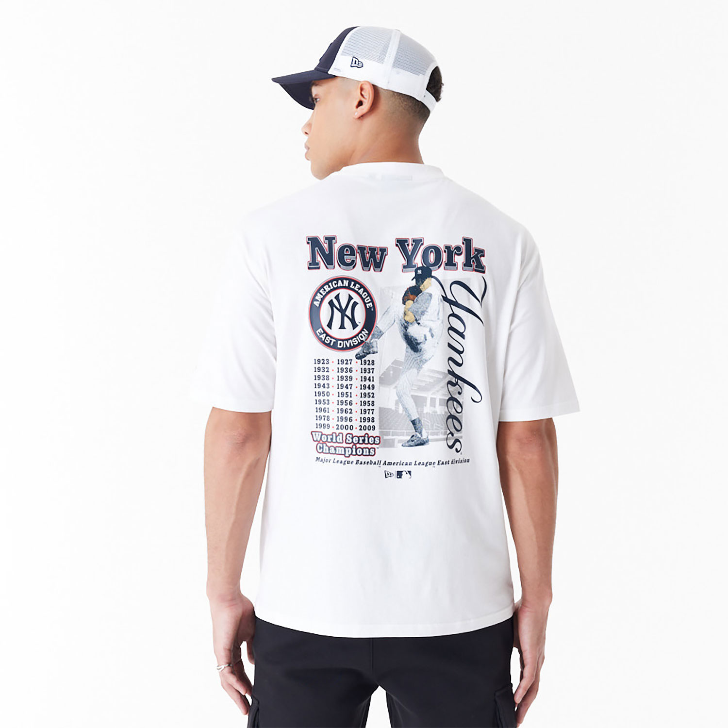 New York Yankees MLB Player Graphic White Oversized T-Shirt