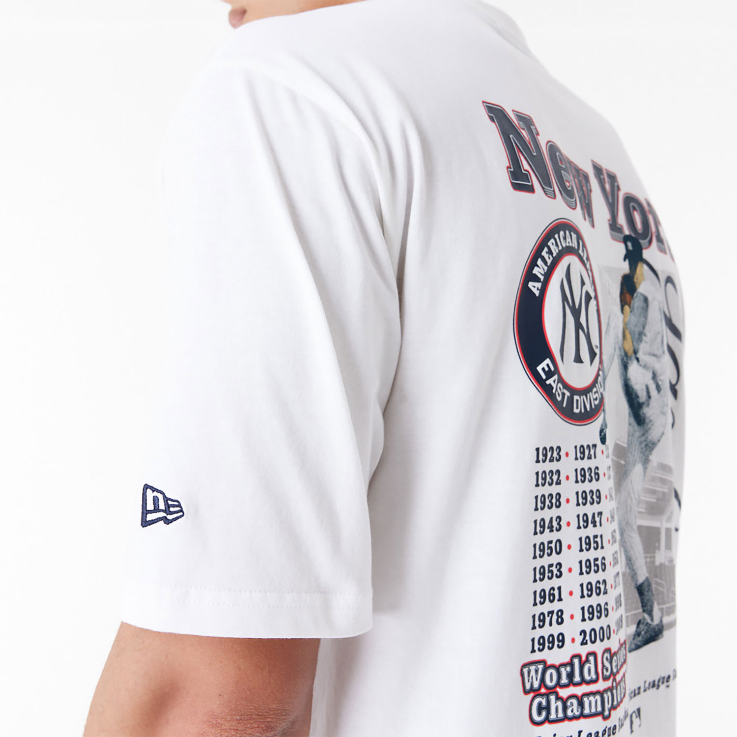New York Yankees MLB Player Graphic White Oversized T-Shirt