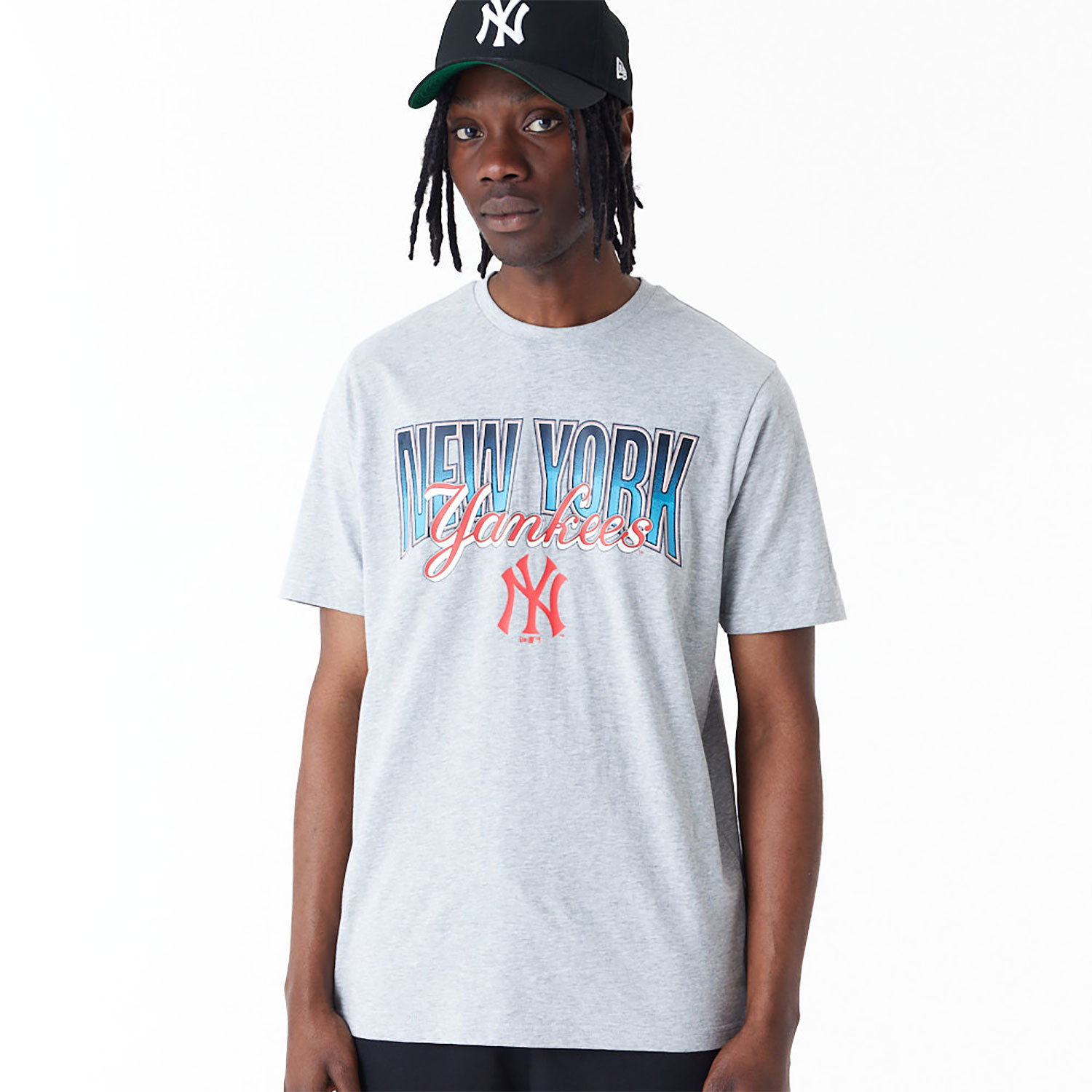 New York Yankees MLB Gradient Graphic Grey T-Shirt