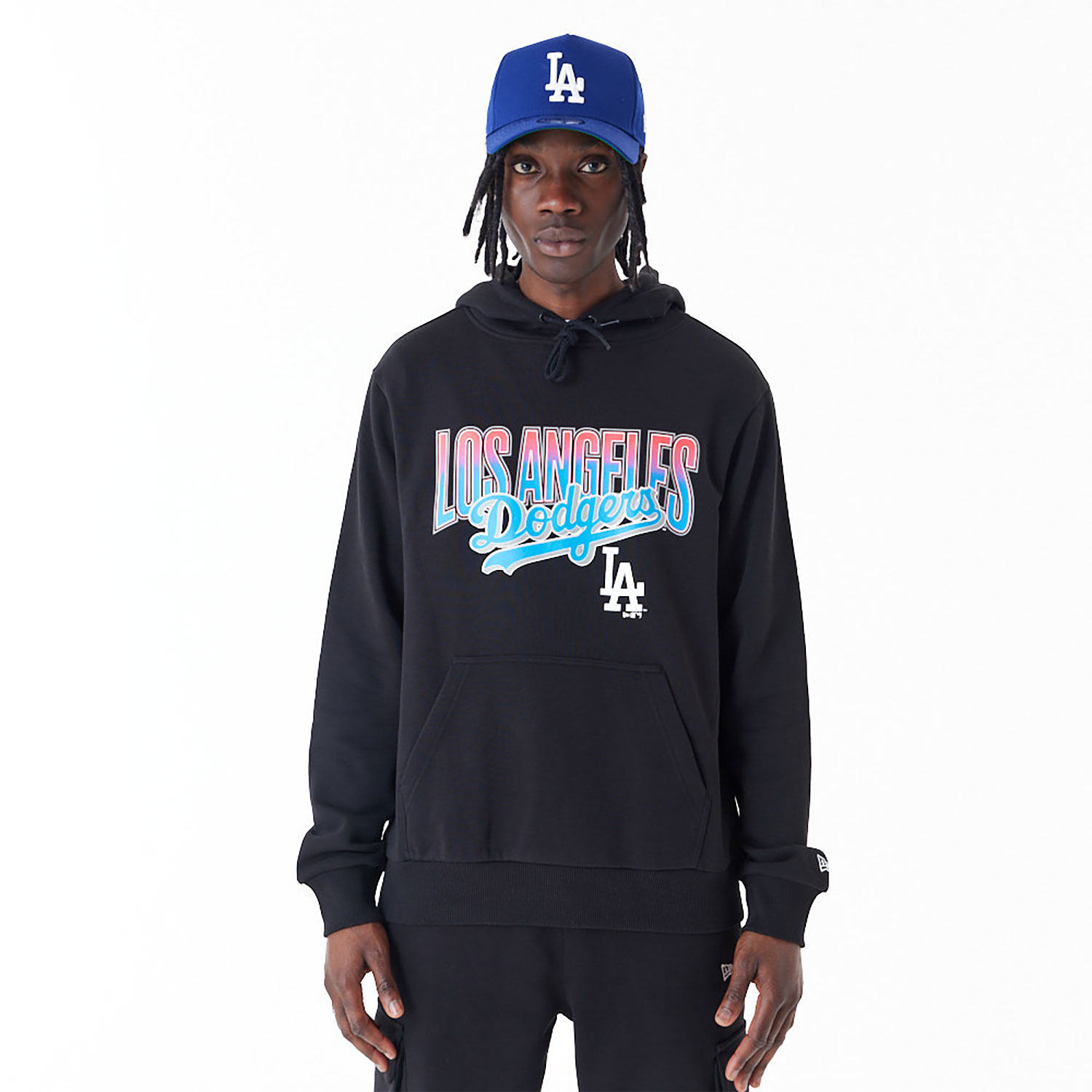 LA Dodgers MLB Gradient Graphic Black Pullover Hoodie