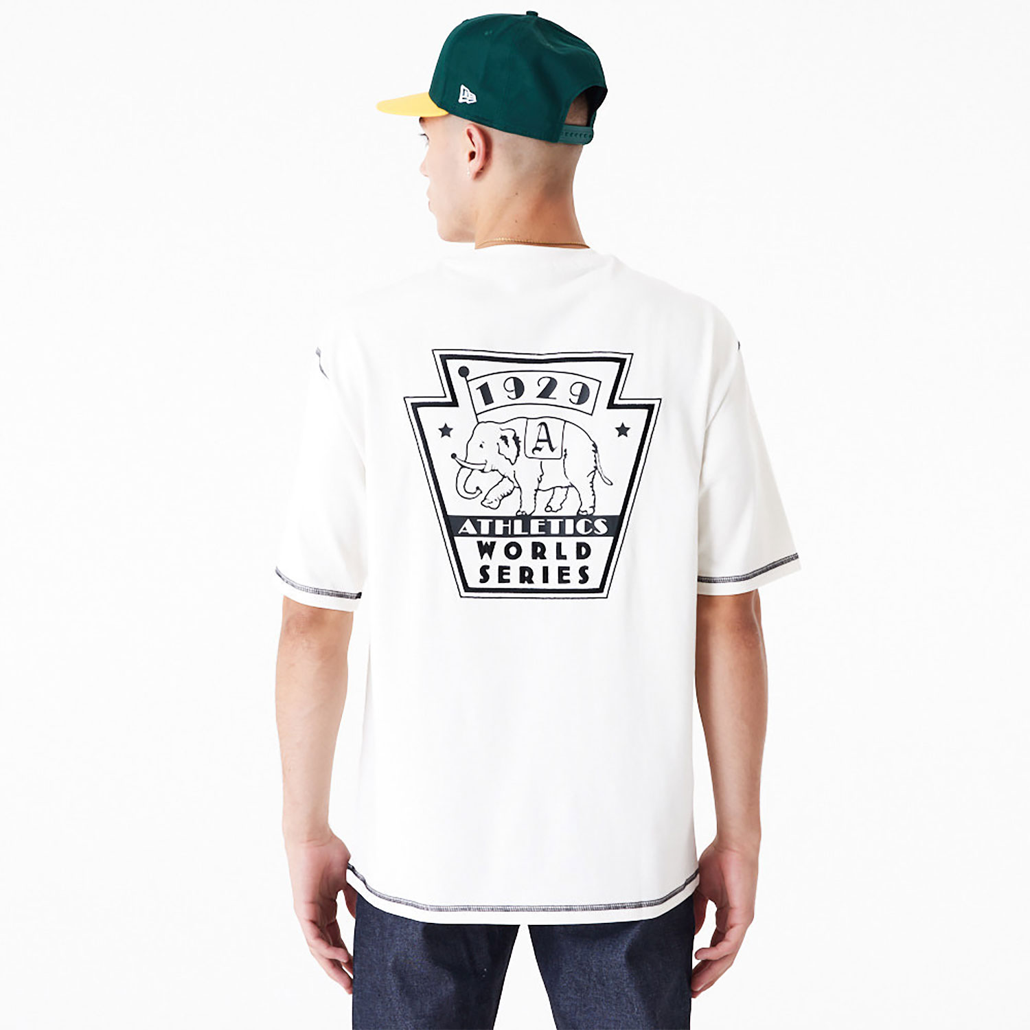 Oakland Athletics MLB World Series Off White Oversized T-Shirt