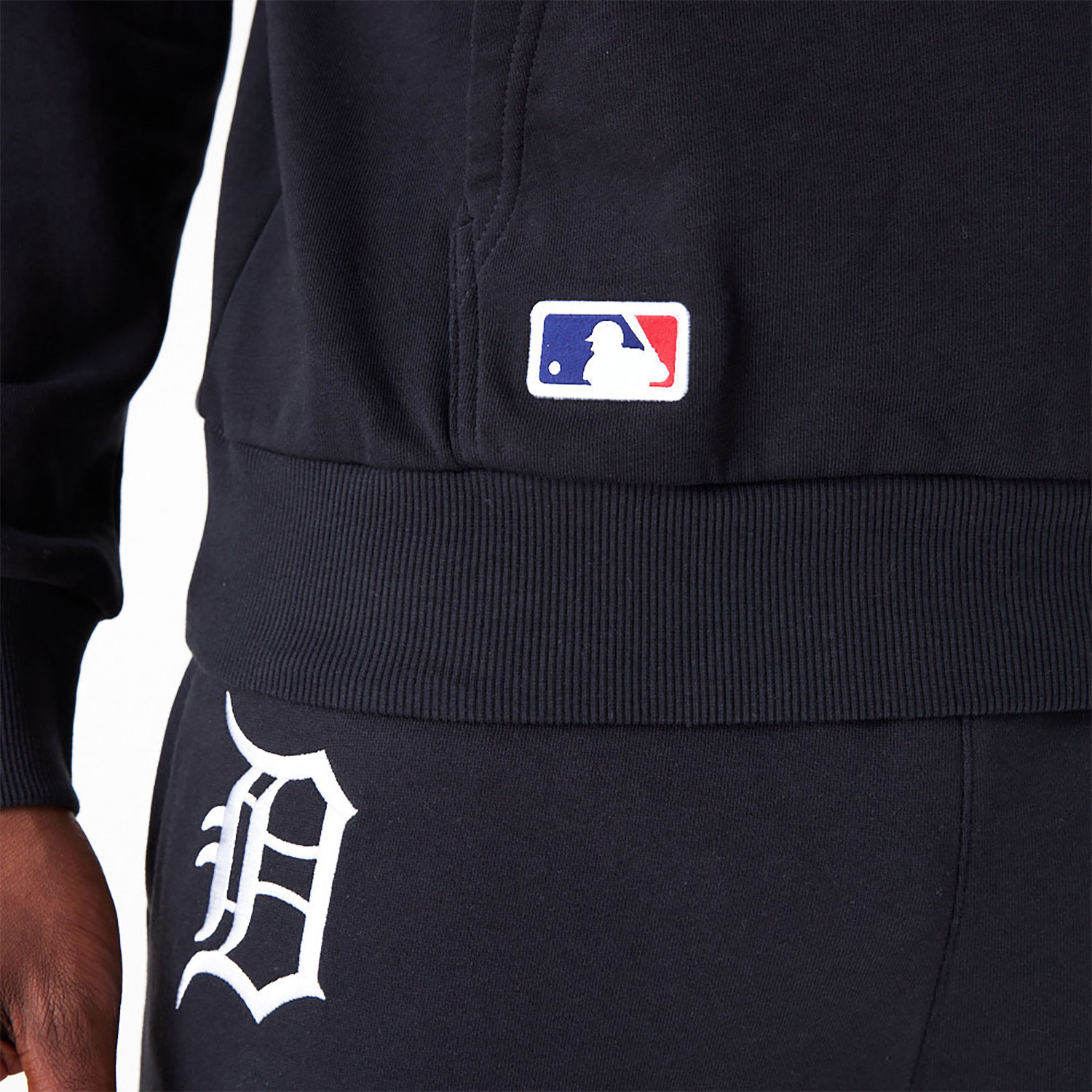 Detroit Tigers League Essential Black Oversized Pullover Hoodie